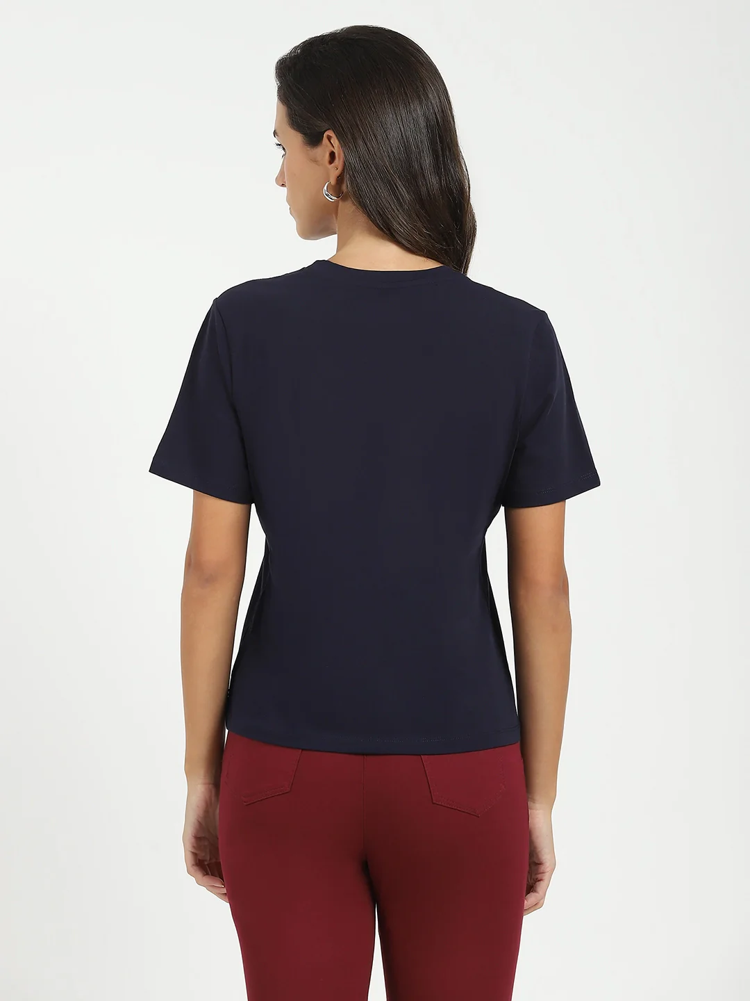Navy Graphic Cotton Top - Image 6