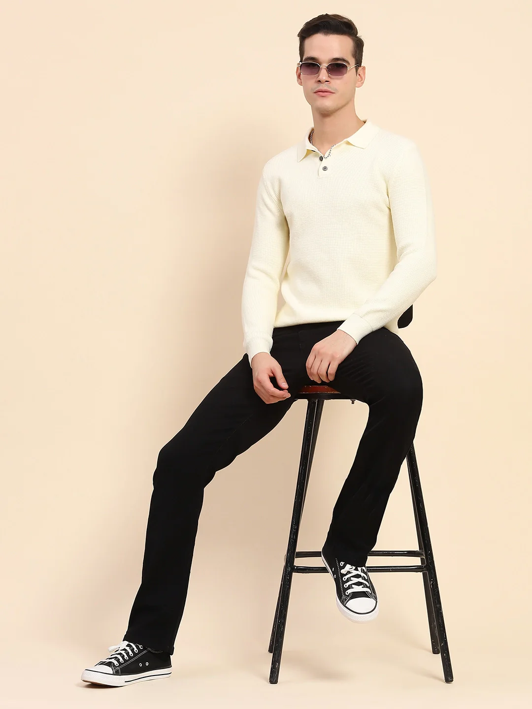Off White Knit Pullover - Image 6