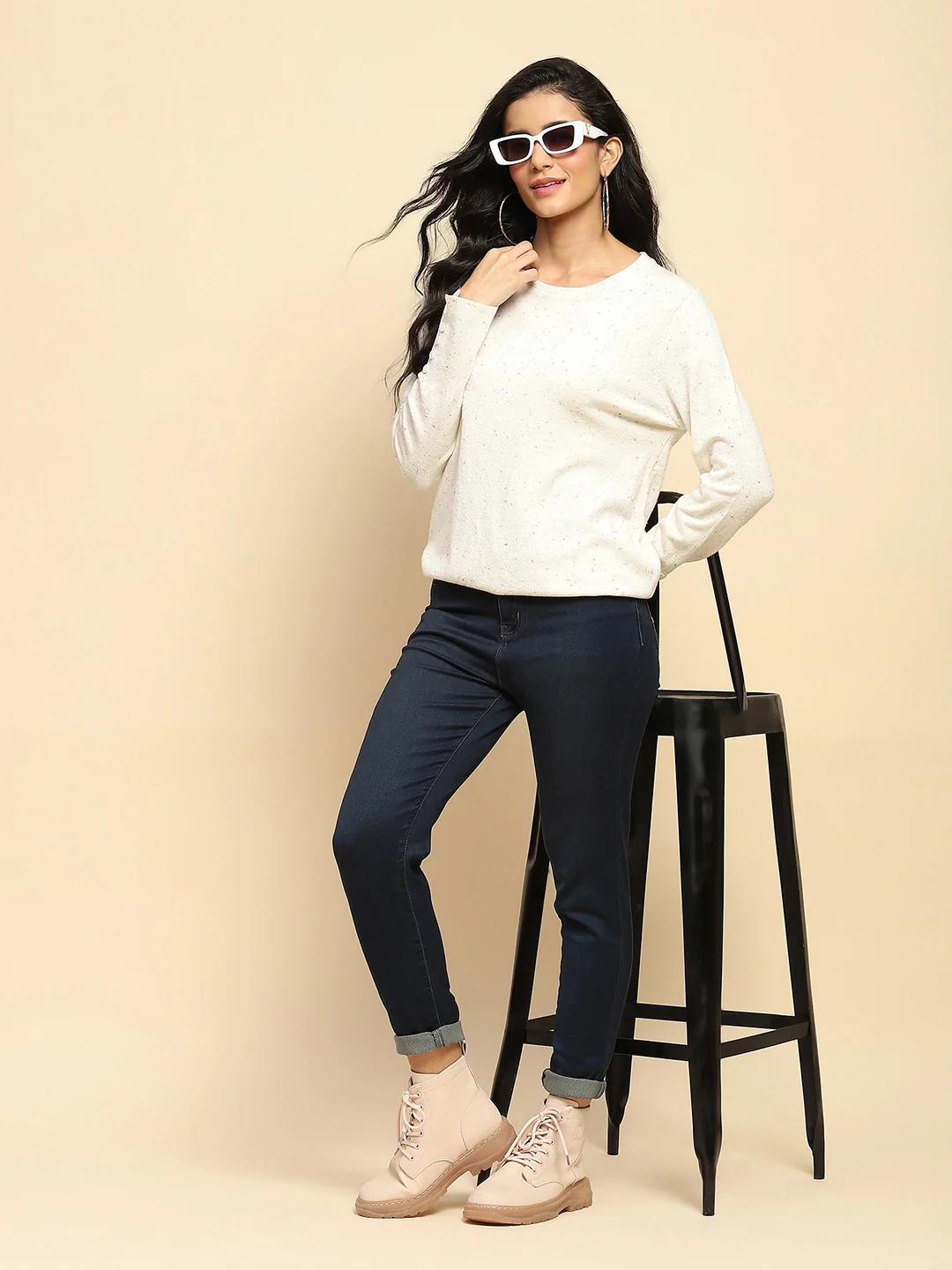 Off-White Viscose Blend Pullover - Image 8