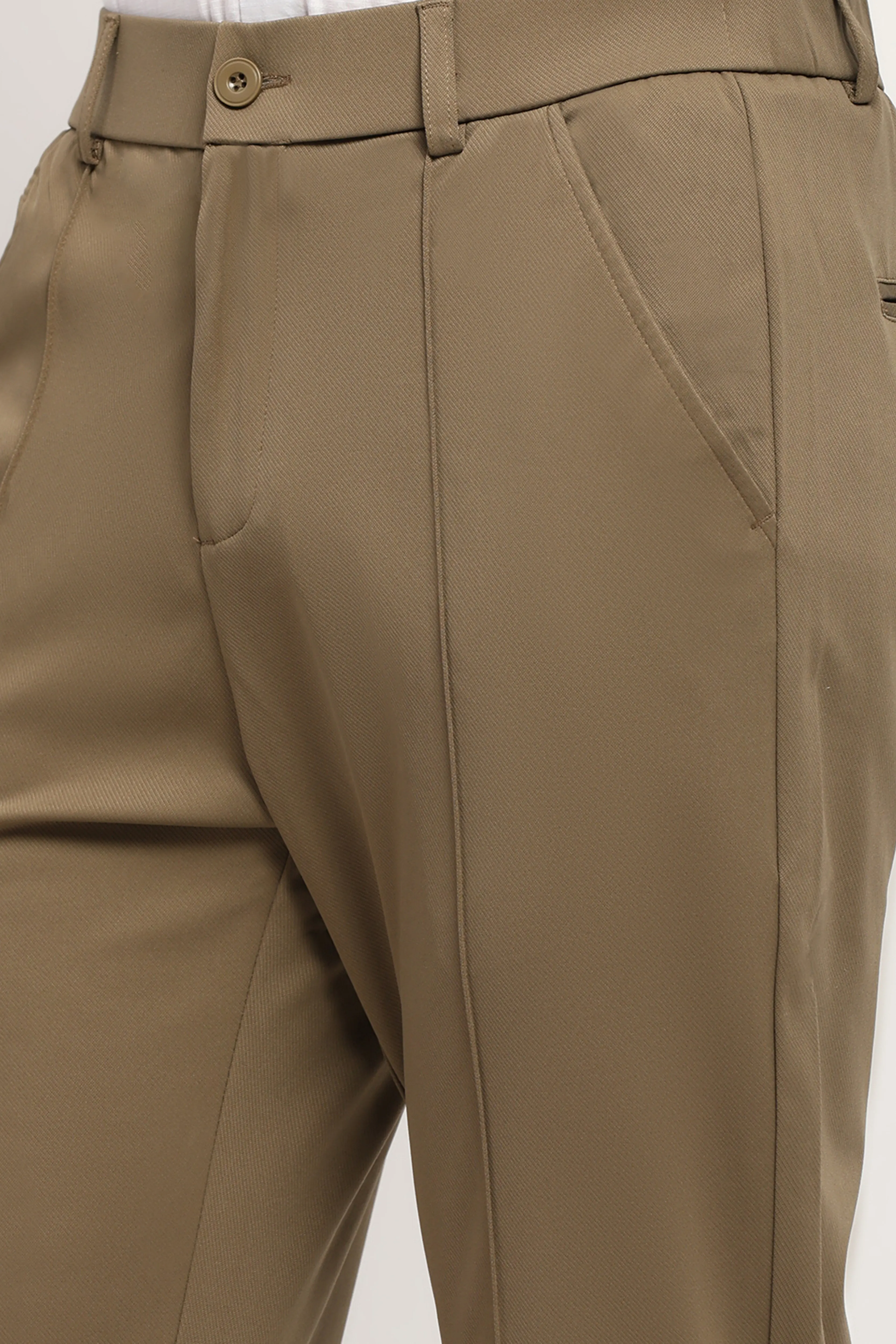 Olive Slim Fit Trousers - Image 6