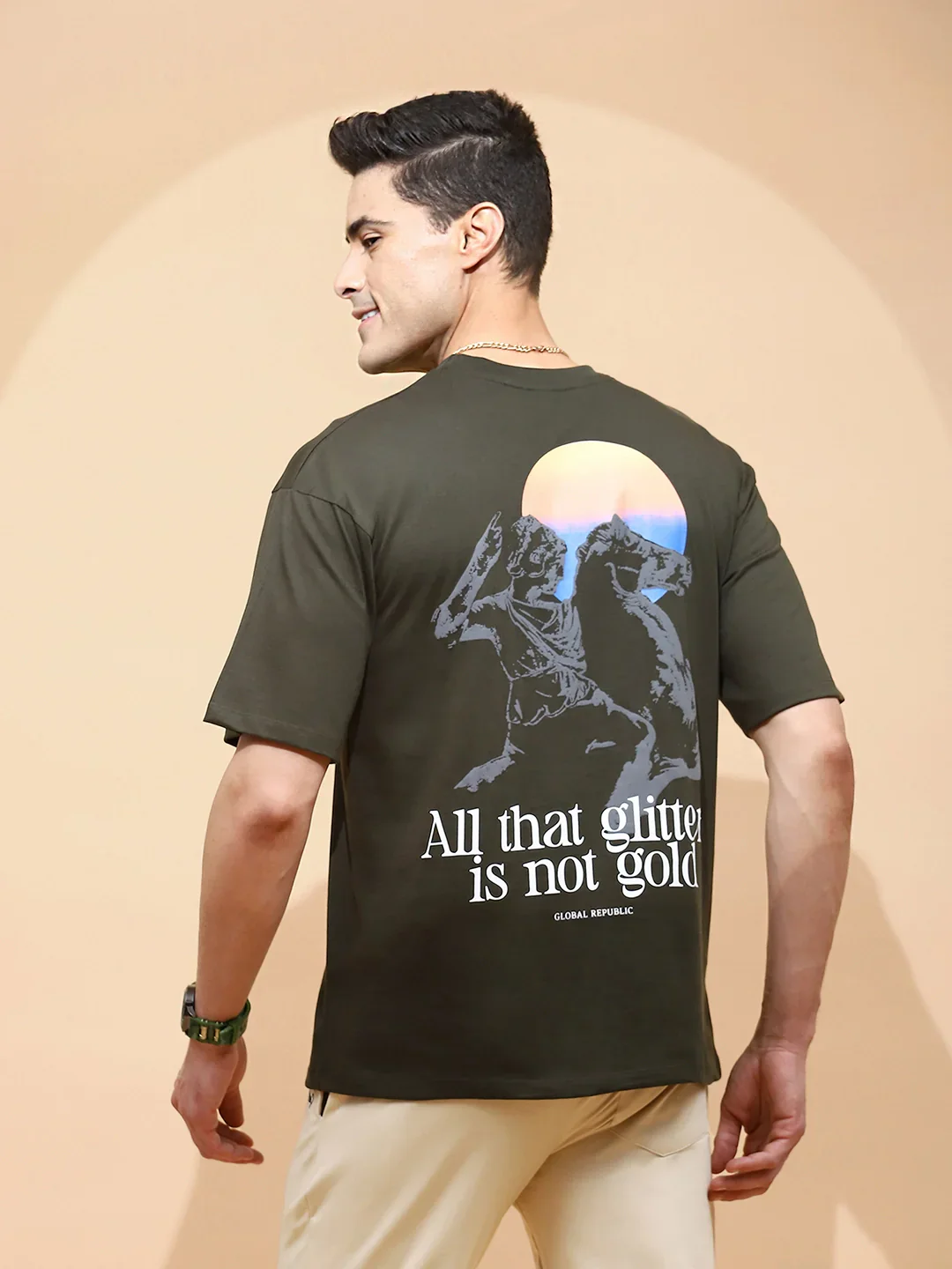 Olive Viscose Blend T-Shirt - Image 11