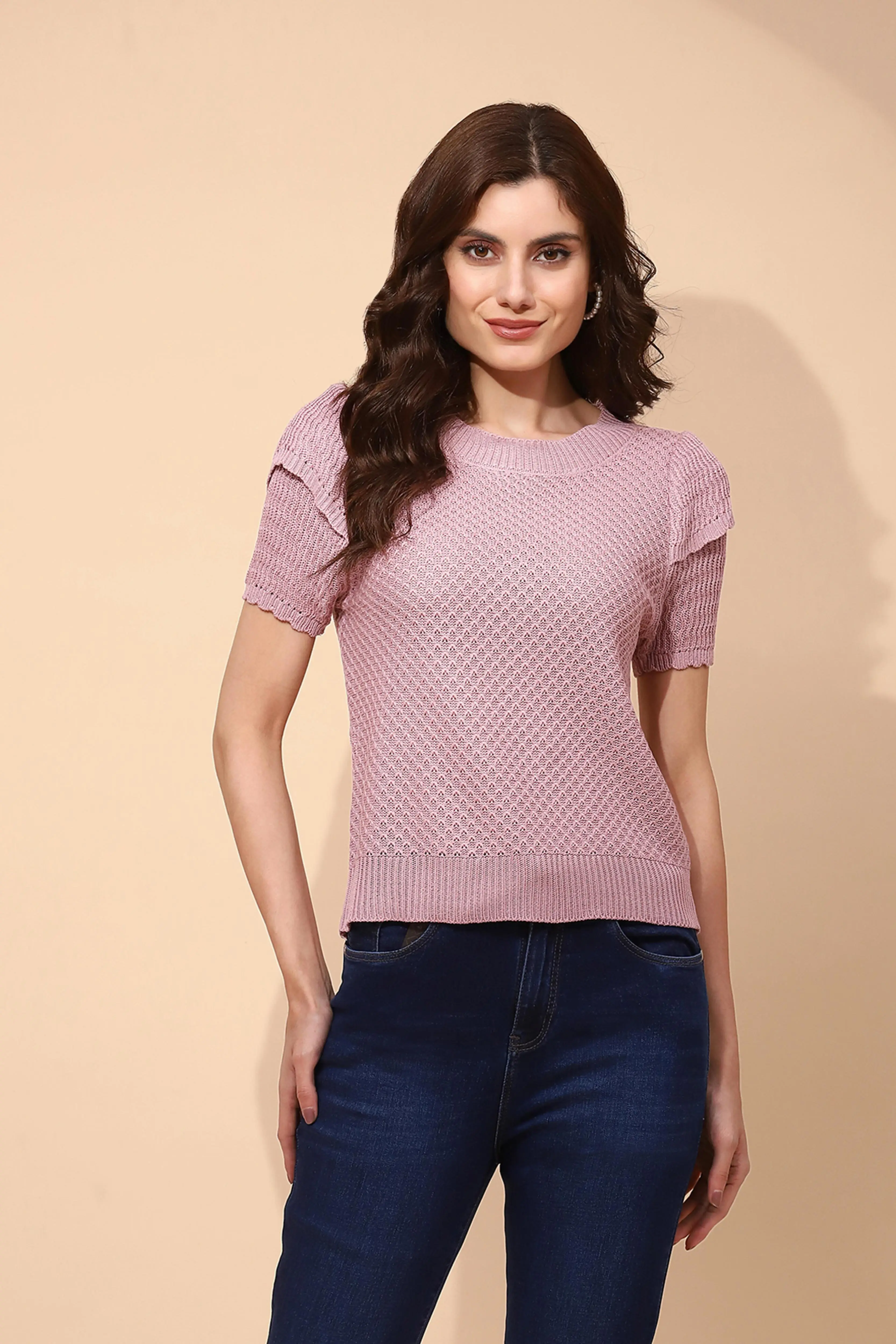 Onion Viscose Regular Fit Top - Image 3