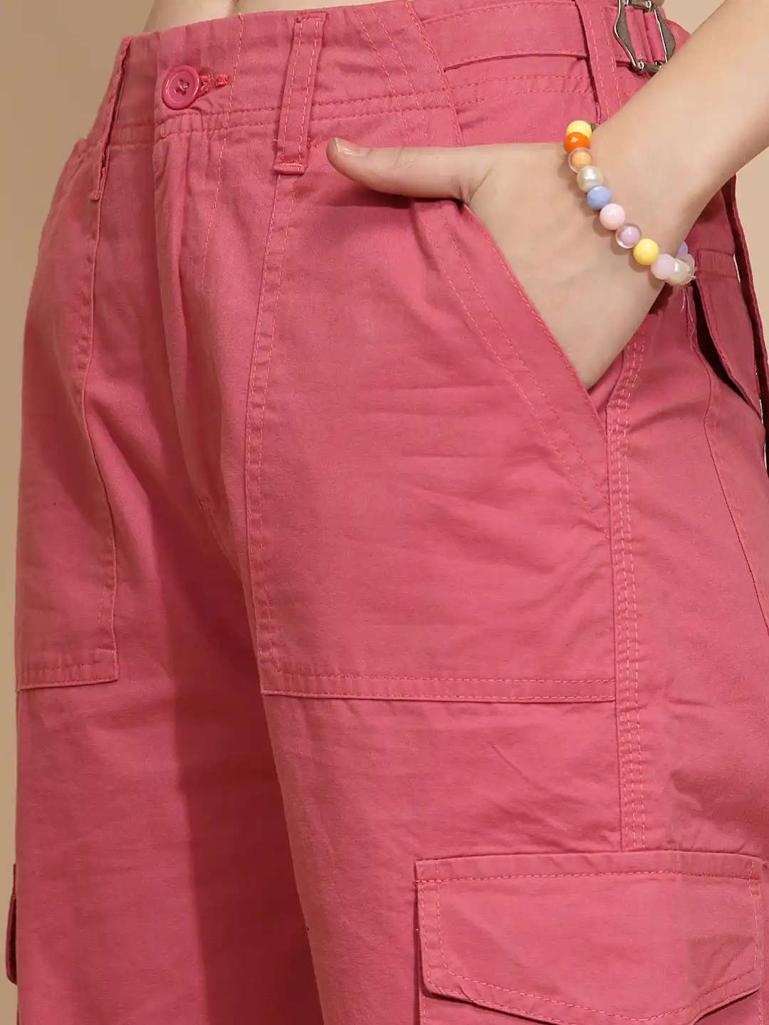 Peach Cotton Straight Cargo - Image 11
