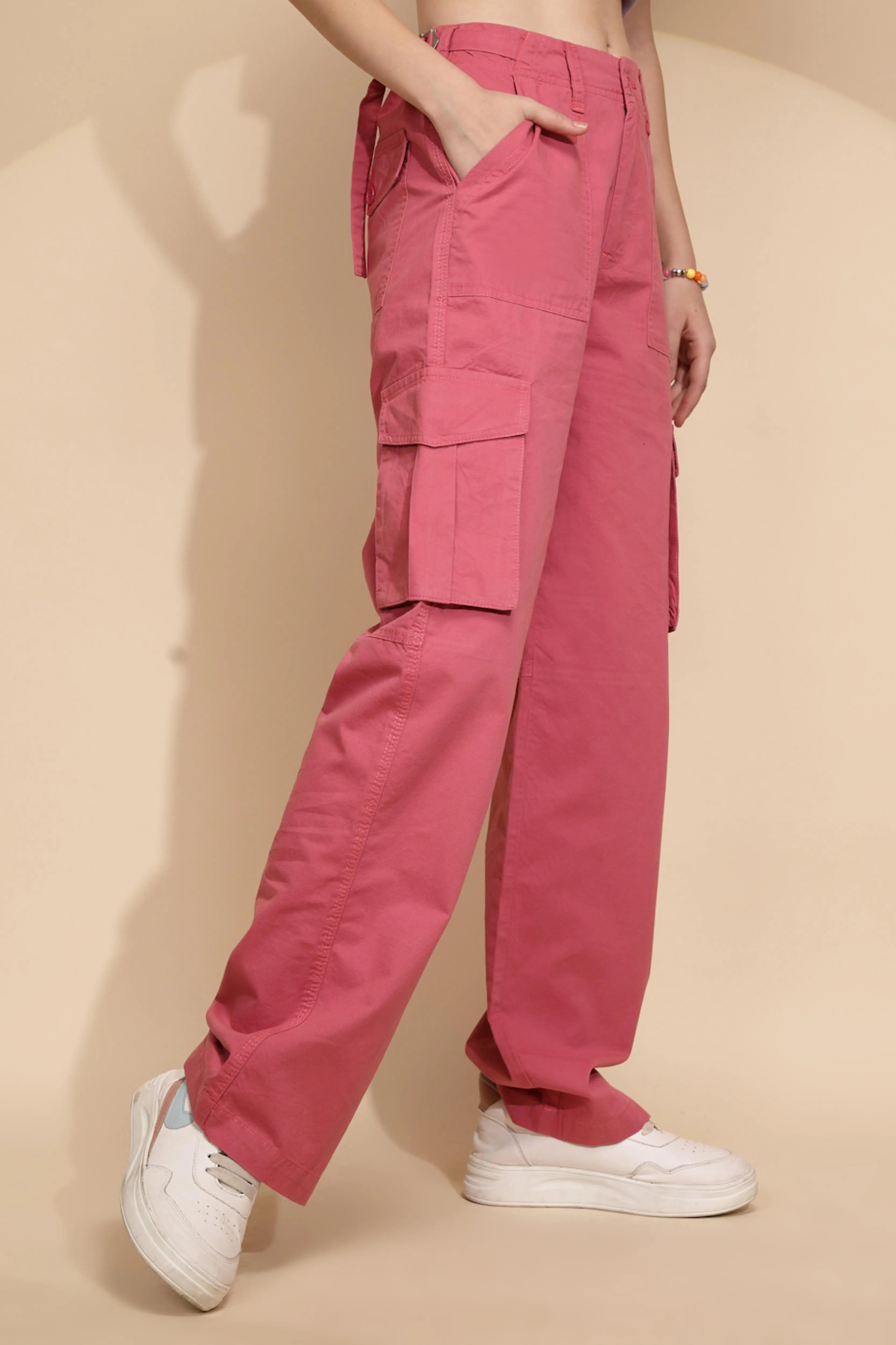 Peach Cotton Straight Cargo - Image 3