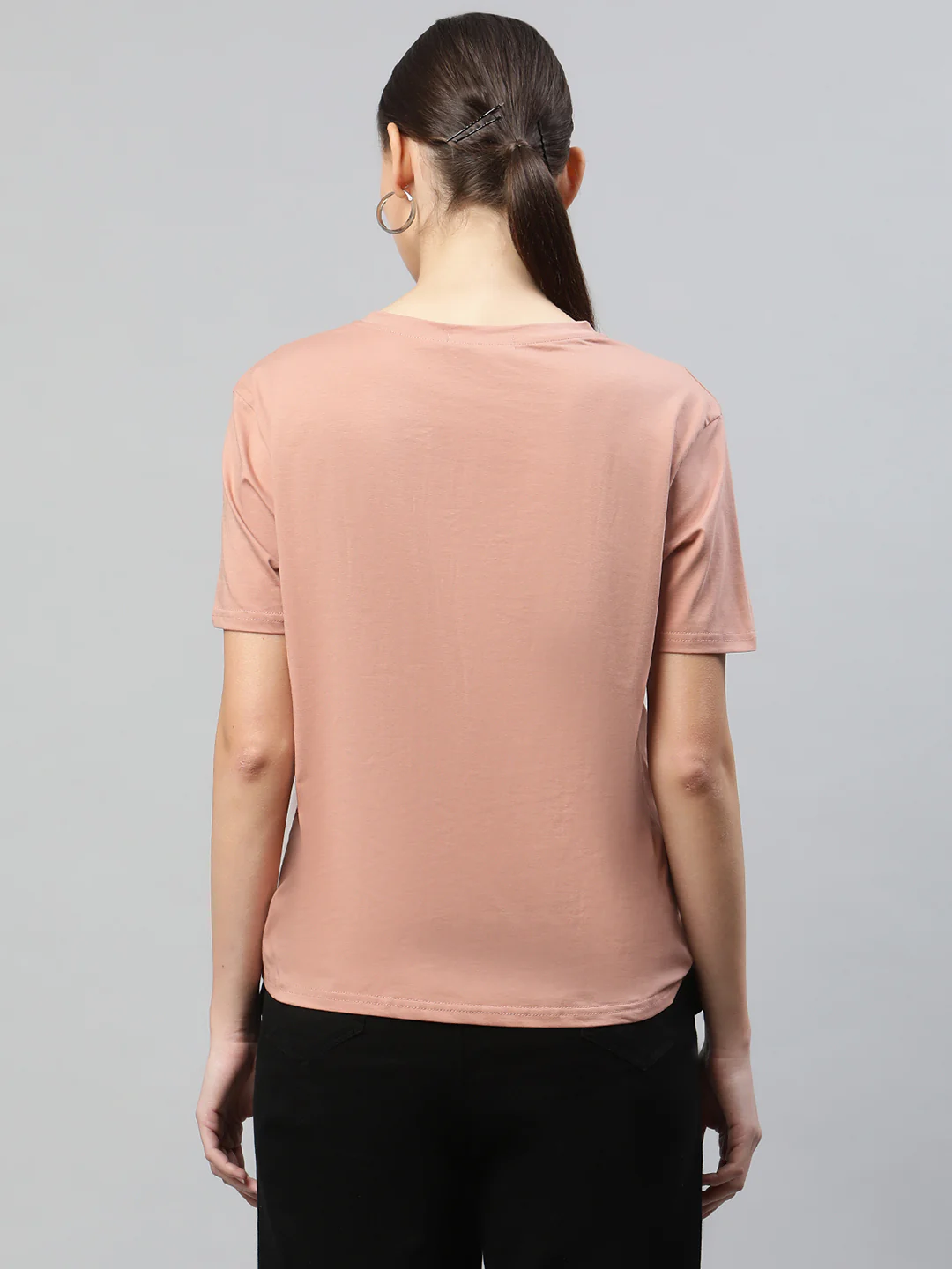 Peaches Asymmetric Hem Floral T-Shirt - Image 7