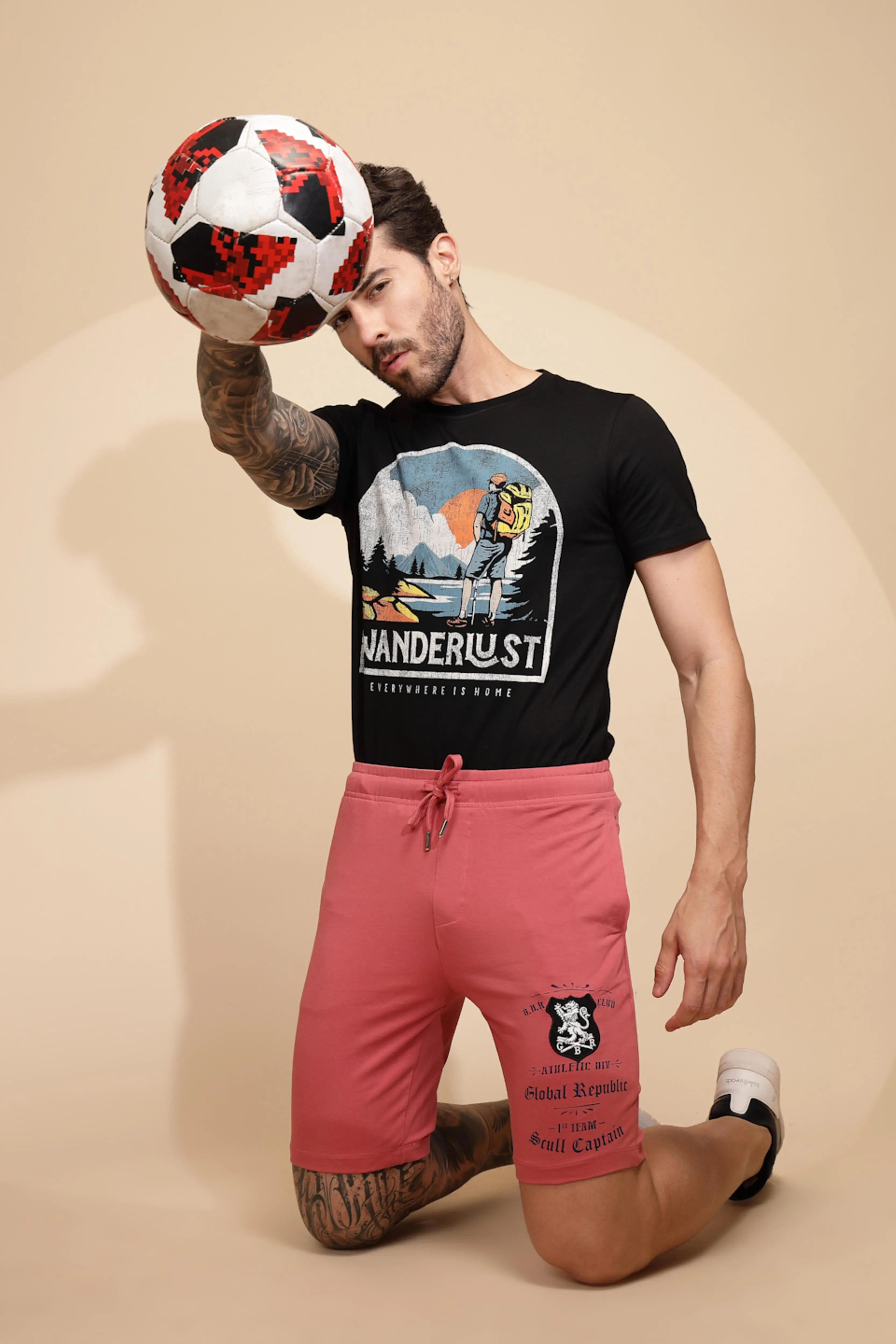 Pink Cotton Regular Fit Shorts - Image 7