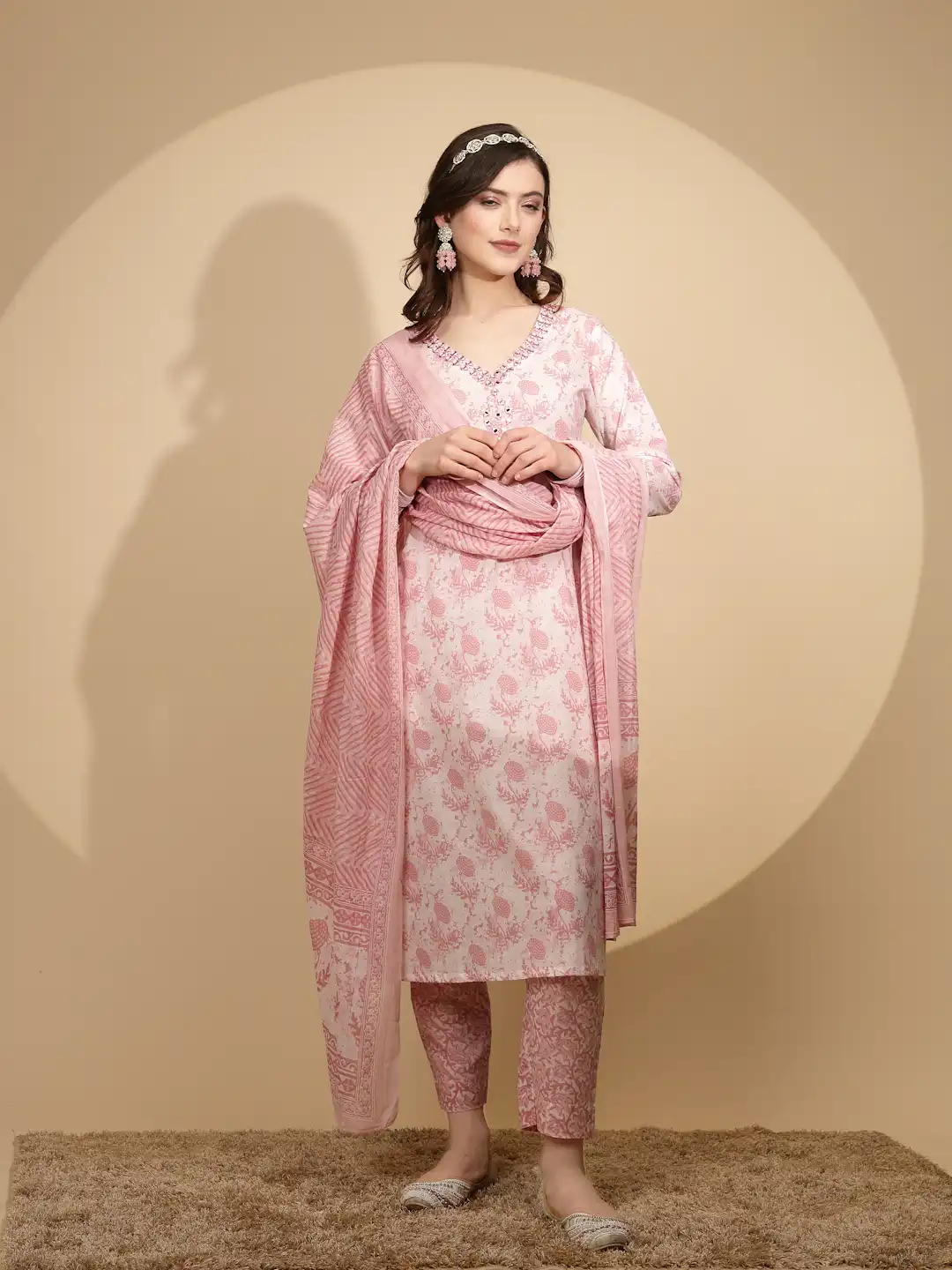 Pink Cotton Suit Set - Image 9
