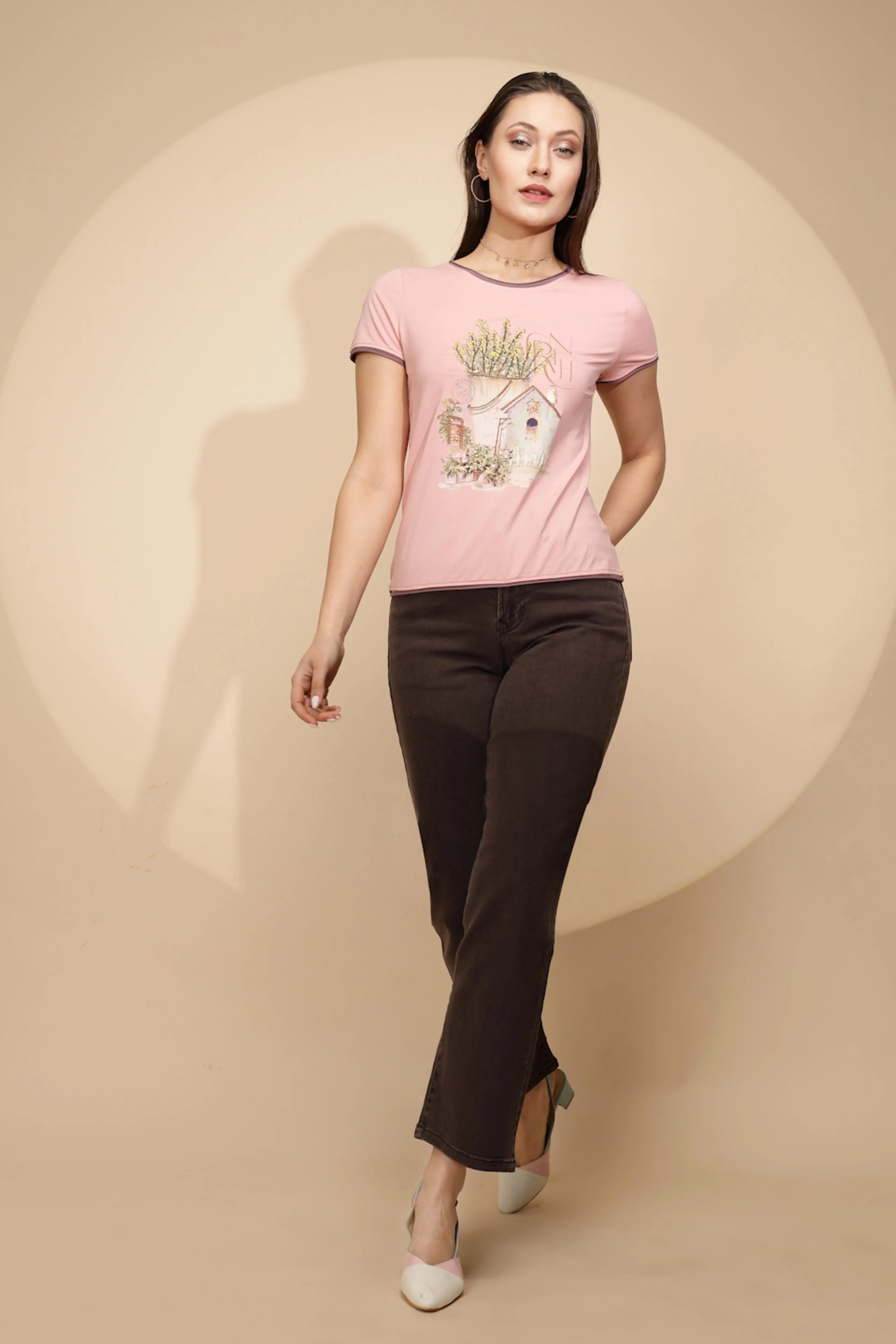 Pink Cotton Regular Fit Top - Image 6