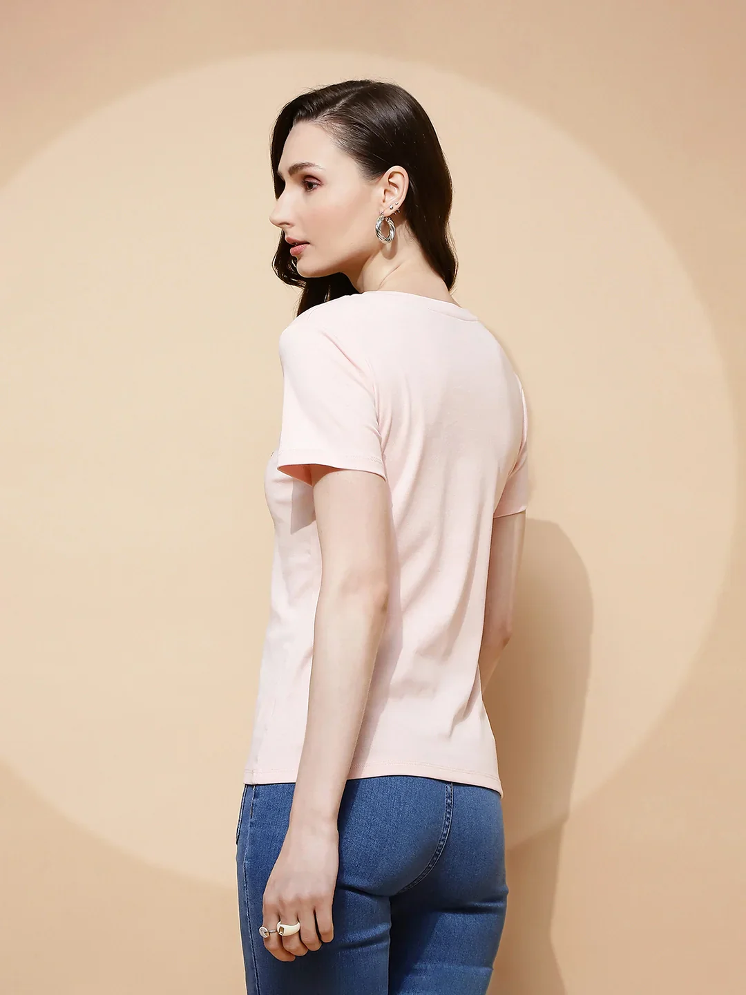Pink Embellished Cotton Blend Top - Image 14