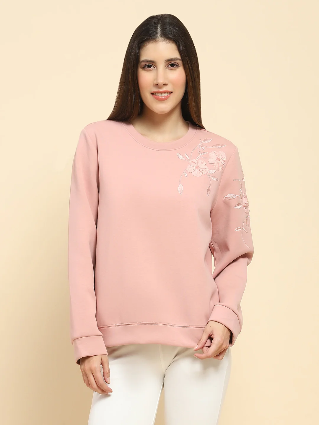 Pink Embroidered Sweatshirt - Image 14