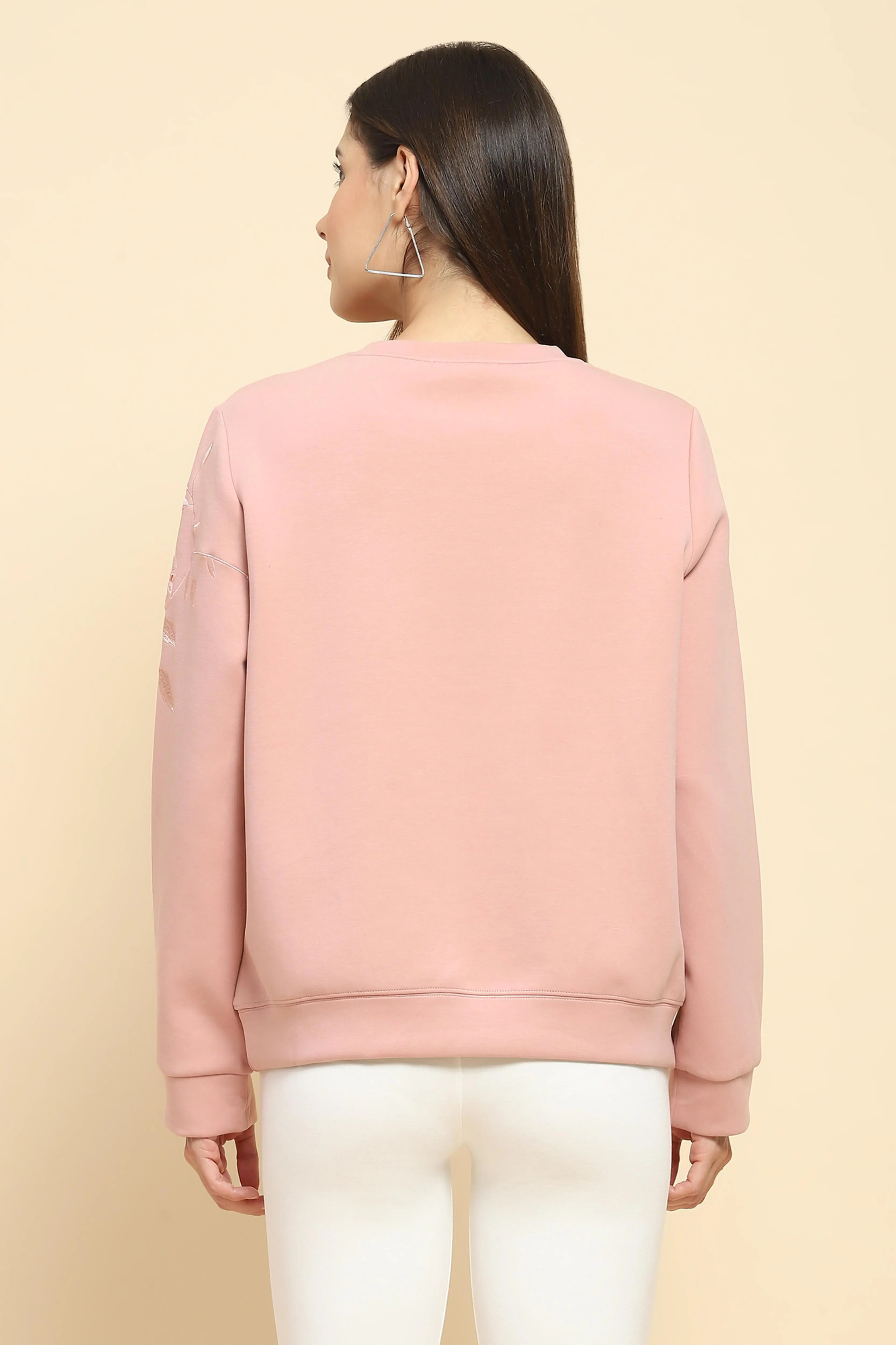 Pink Embroidered Sweatshirt - Image 4