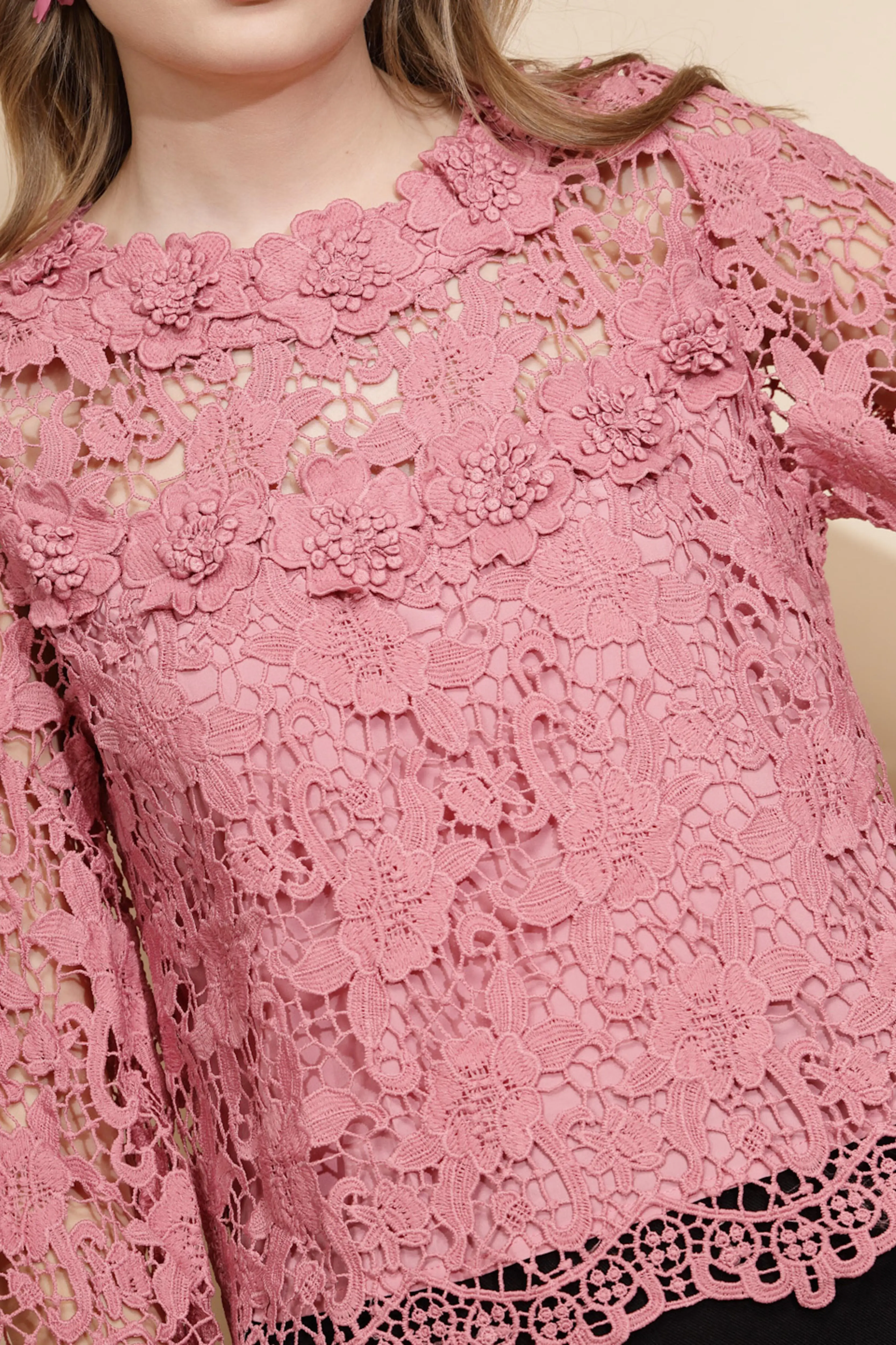 Pink Loose Fit Blouse For Women - Image 5