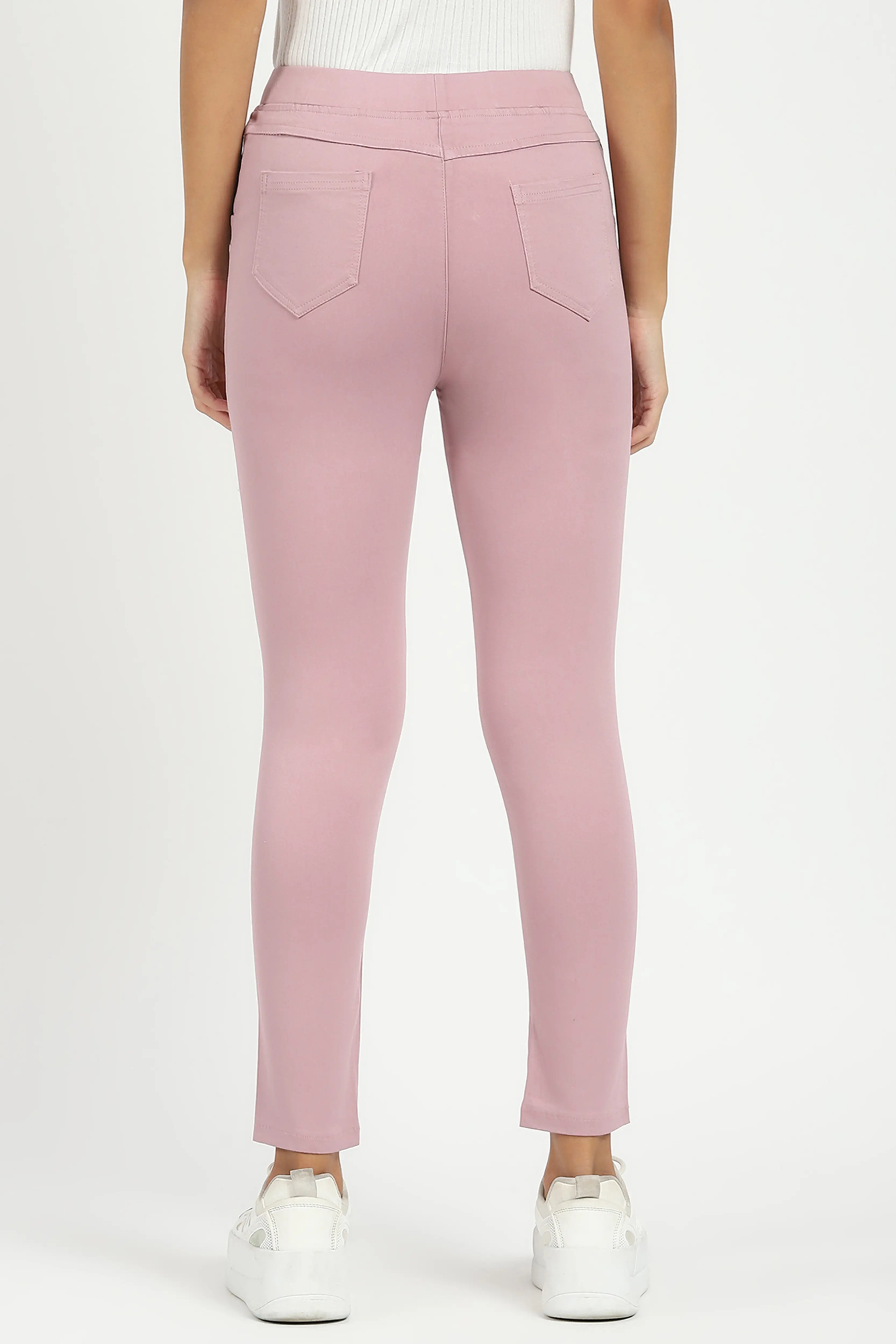 Pink Ultra Stretchable Jegging - Image 4