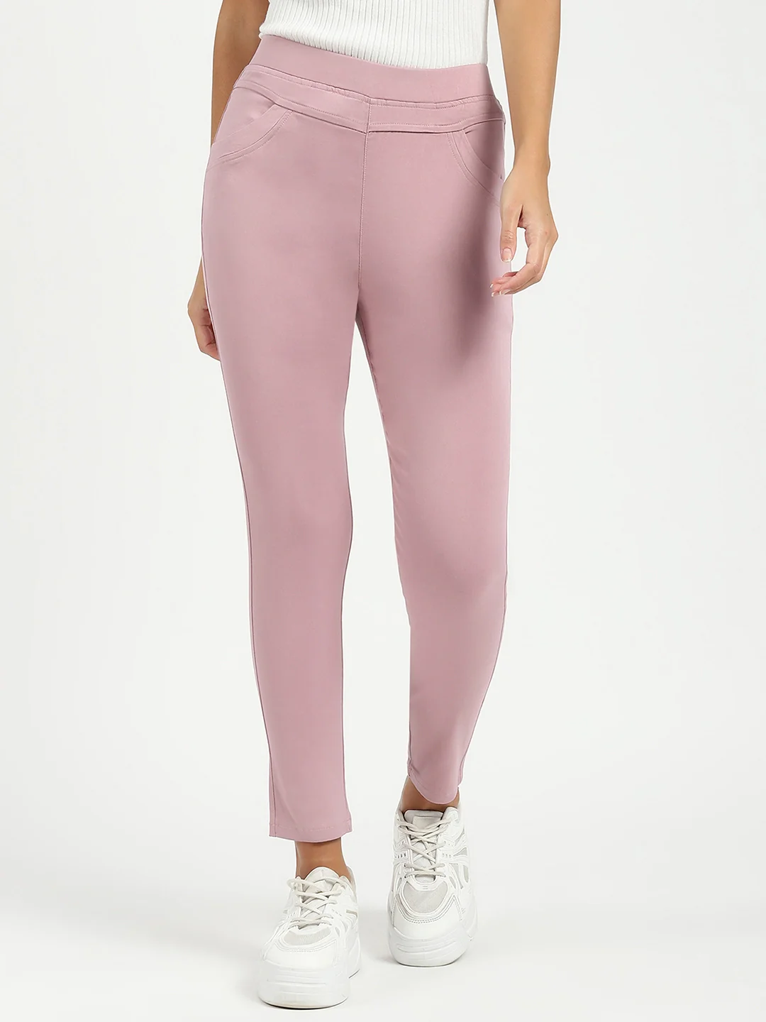 Pink Ultra Stretchable Jegging - Image 8