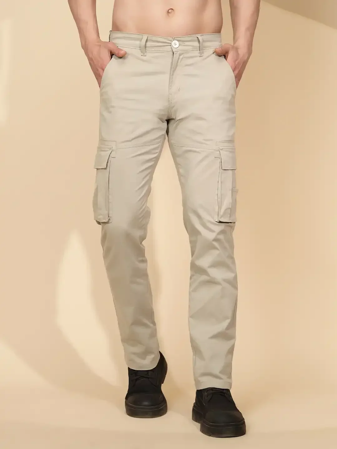 Pista Green Cotton Blend Cargo - Image 9