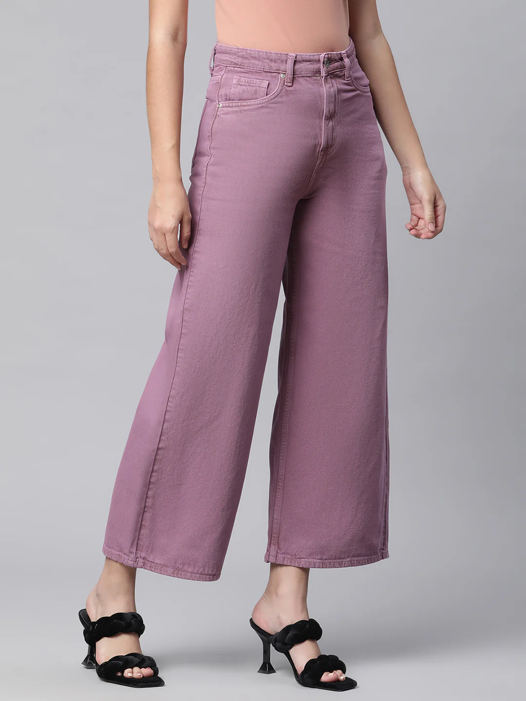 Purple Loose Fit Ultra Flared Jeans For - Image 4