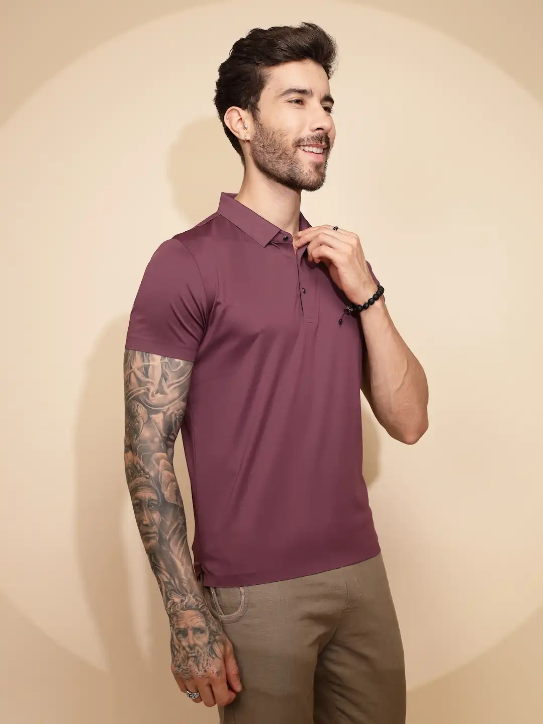 Purple Regular Fit T-Shirt For Men - Image 10