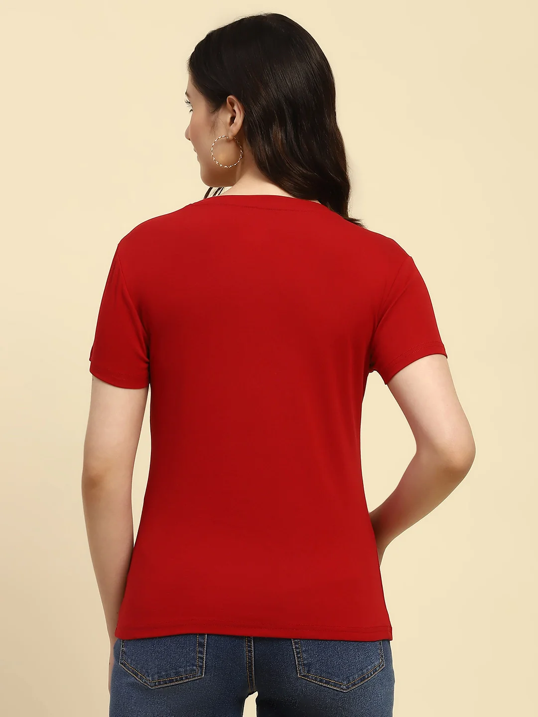 Red Quirky Embellished Cotton Top - Image 14