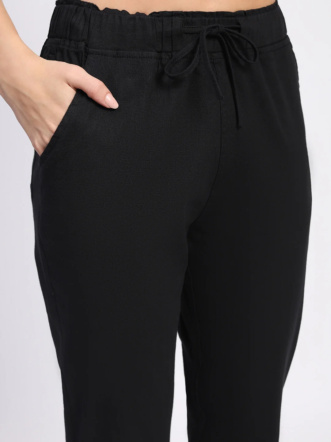 Regular Fit Black Lower With Pockets - Image 10