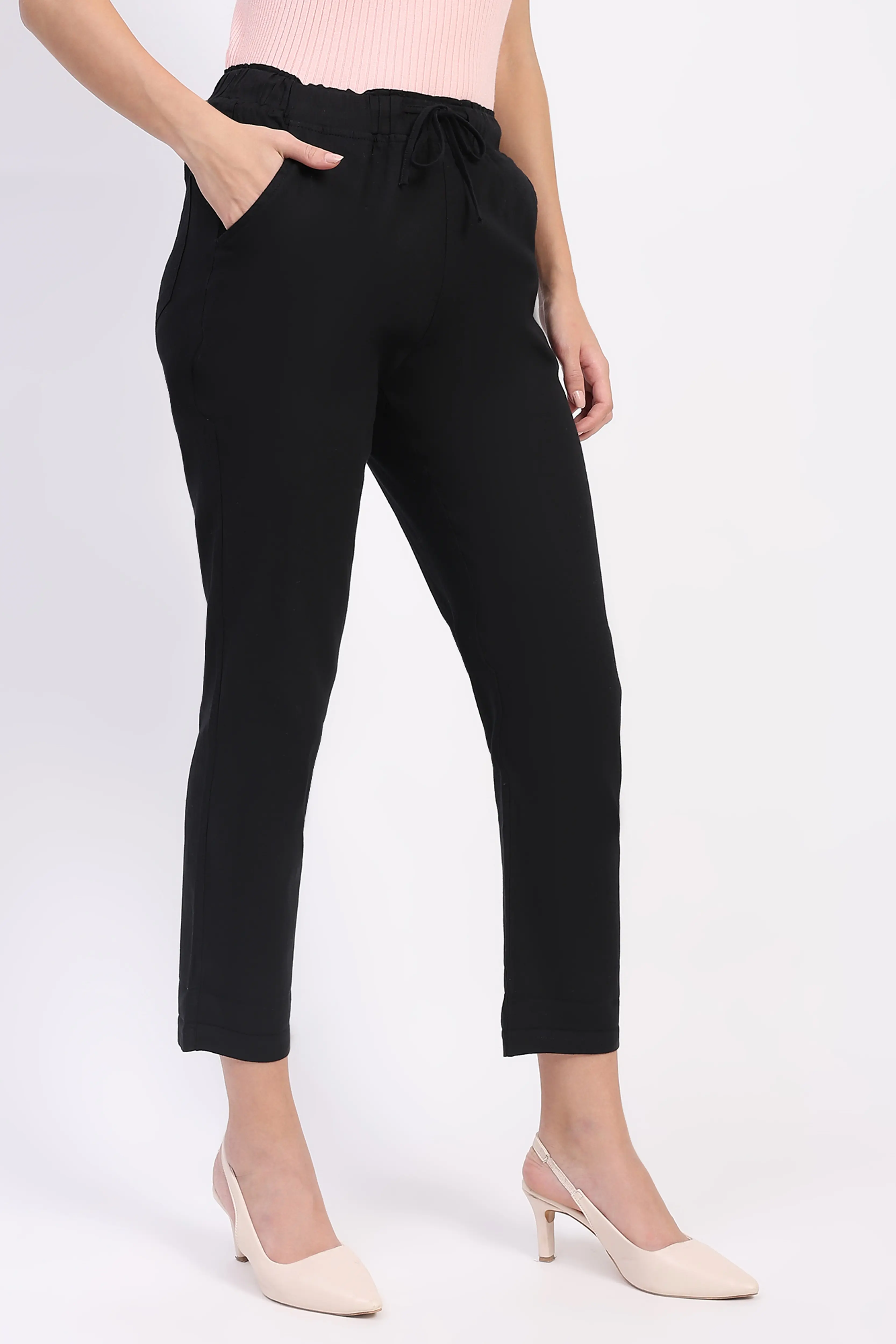 Regular Fit Black Lower With Pockets - Image 3