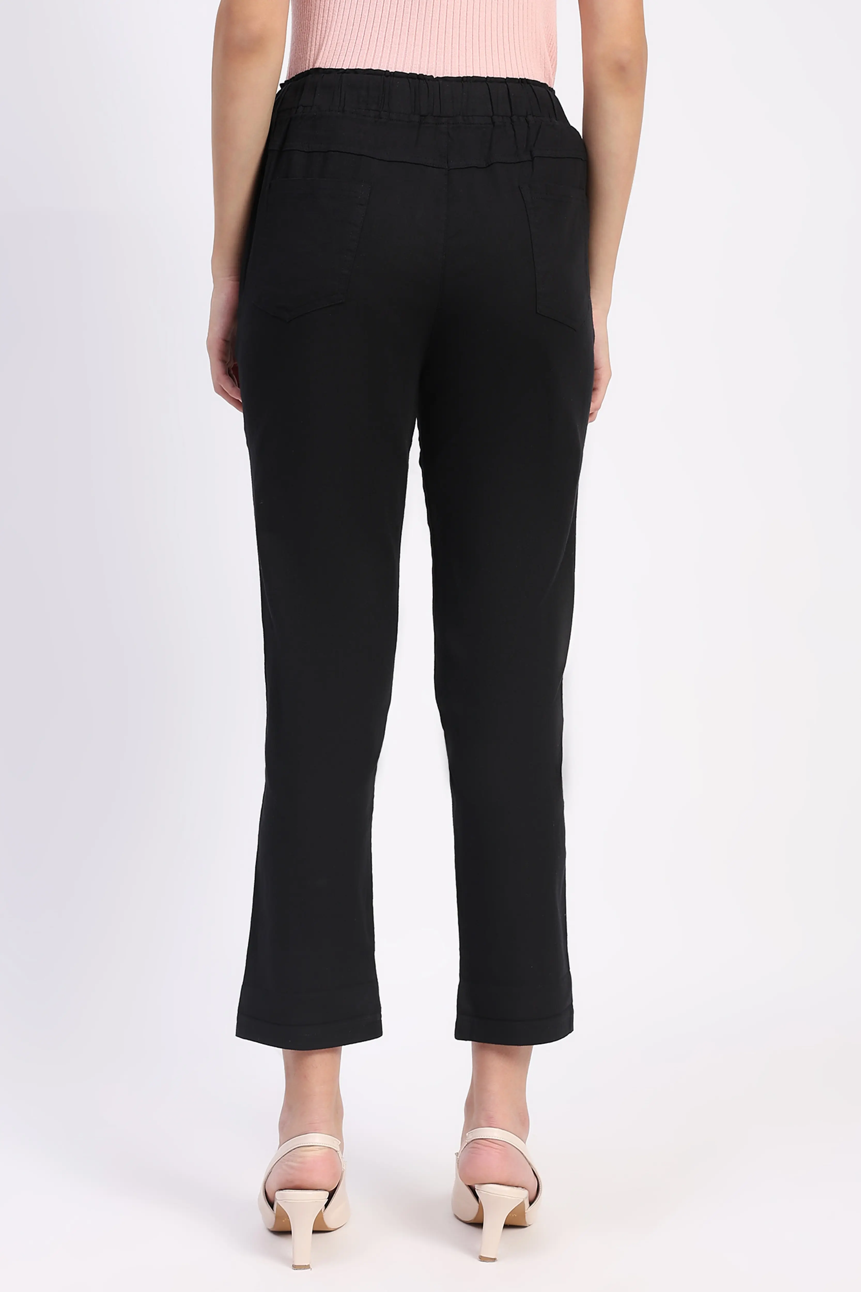 Regular Fit Black Lower With Pockets - Image 4