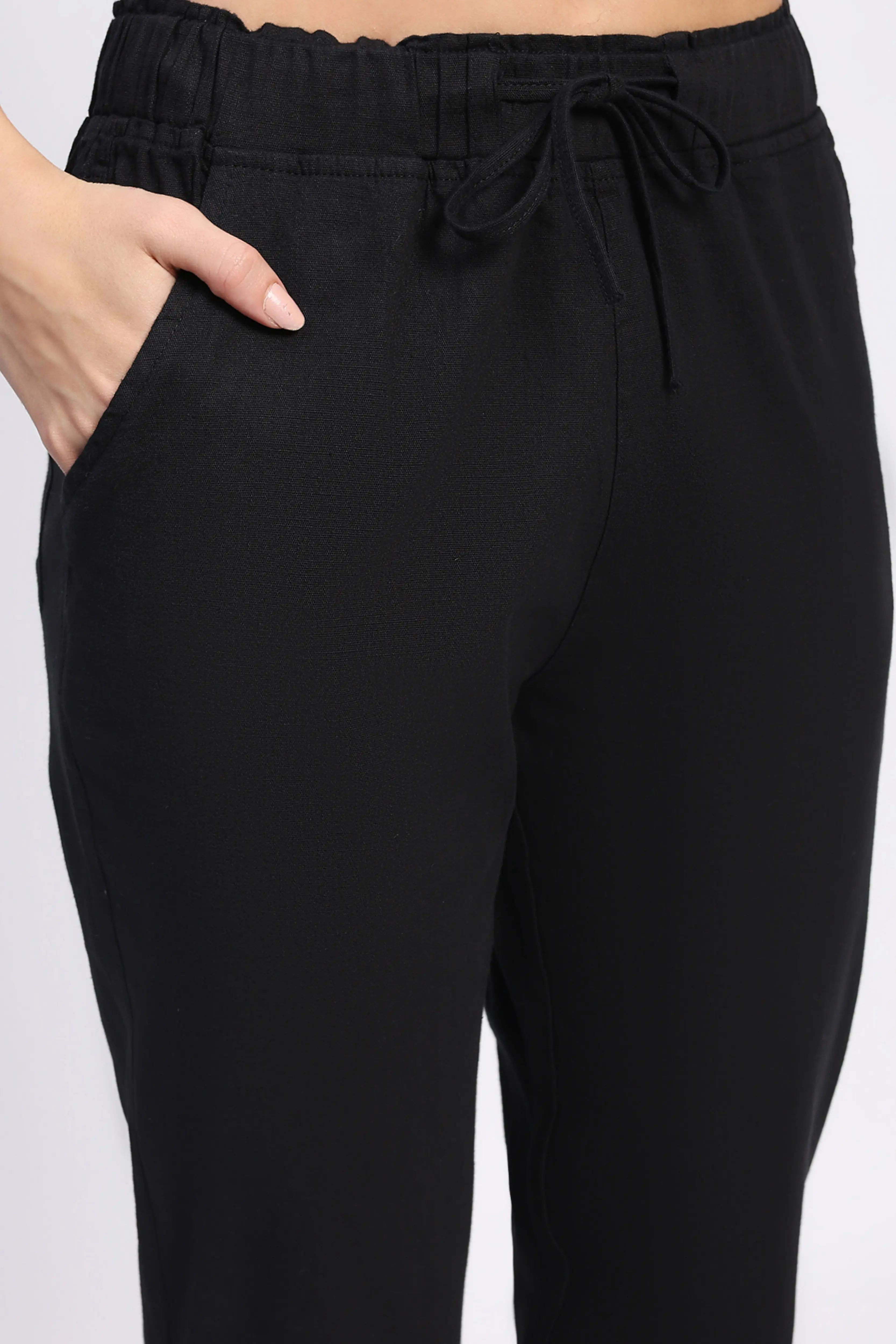 Regular Fit Black Lower With Pockets - Image 5