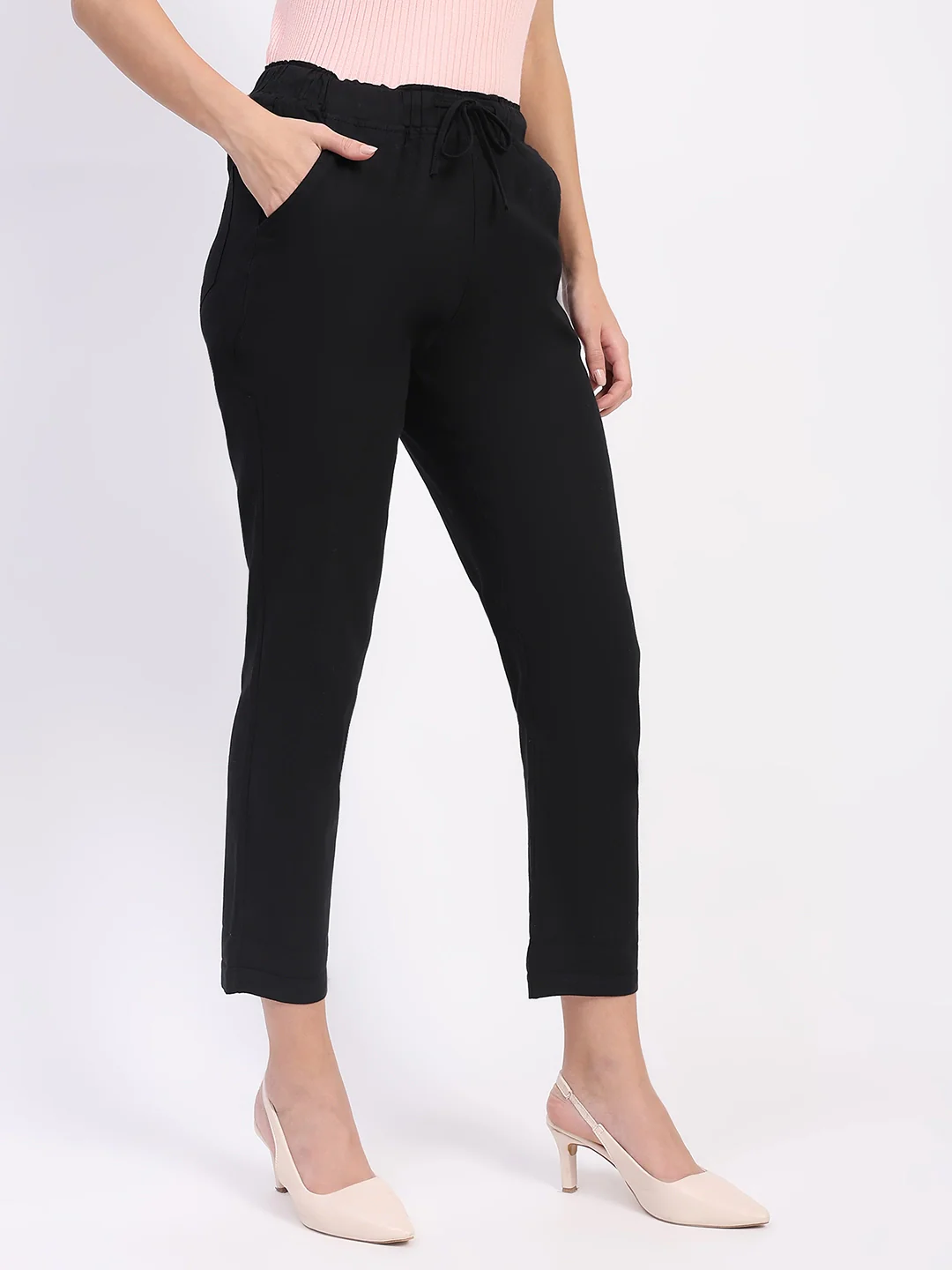 Regular Fit Black Lower With Pockets - Image 8