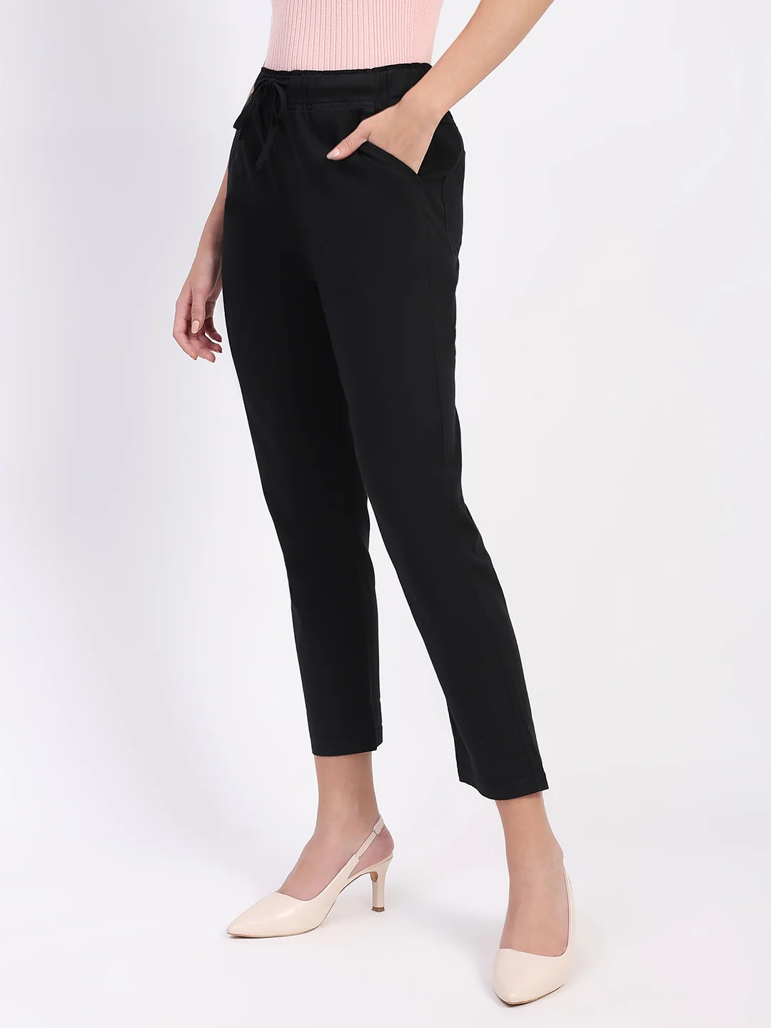 Regular Fit Black Lower With Pockets - Image 9