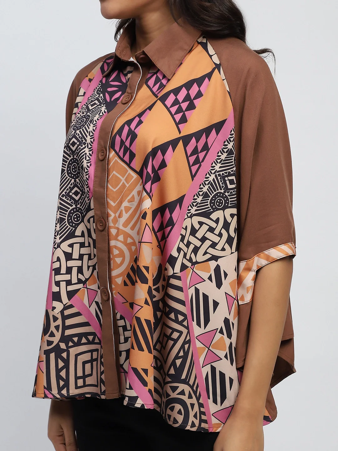 Rust Digital Oversized Cape - Image 11