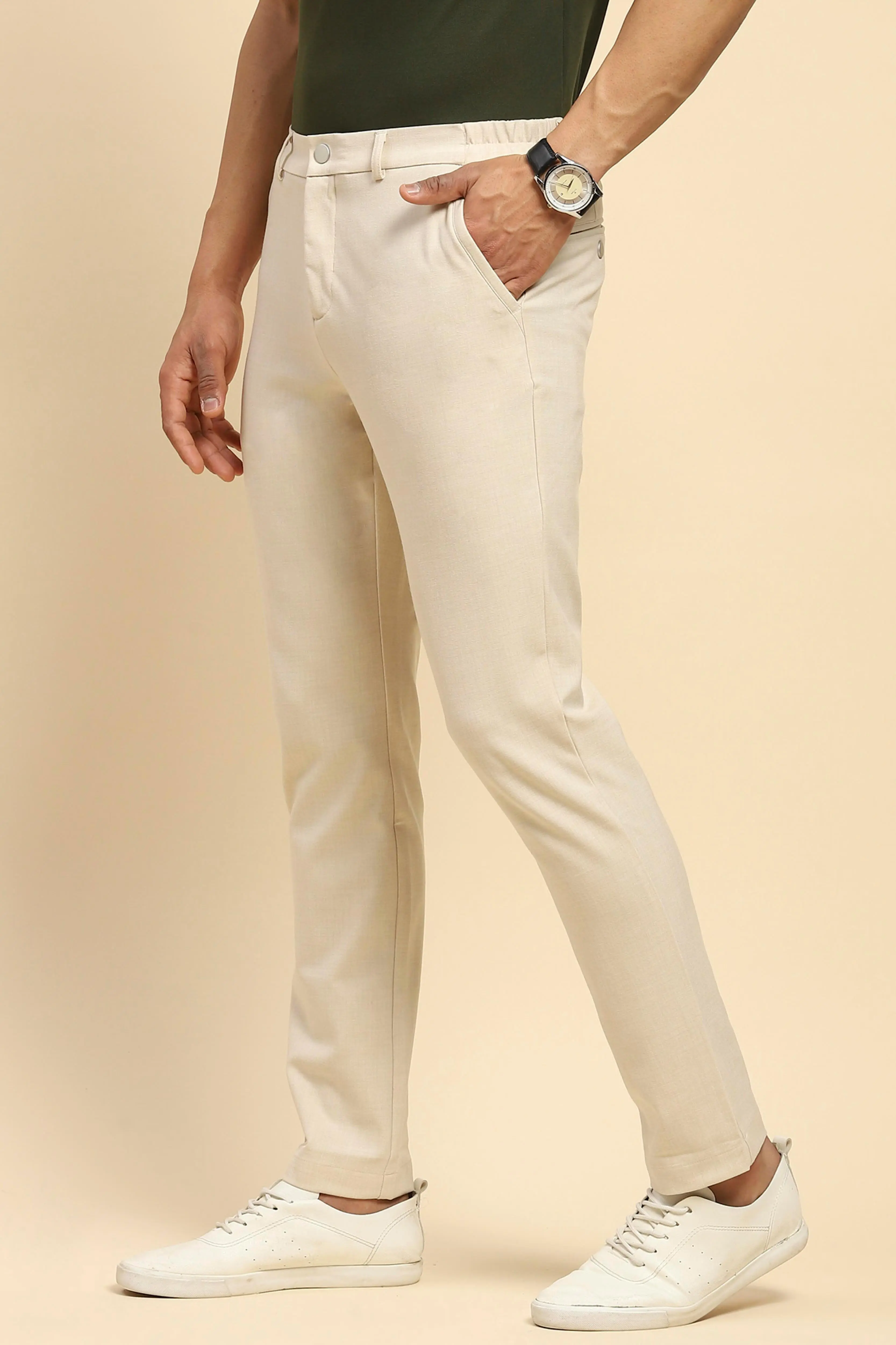 Sable Cotton Blend Trouser - Image 2
