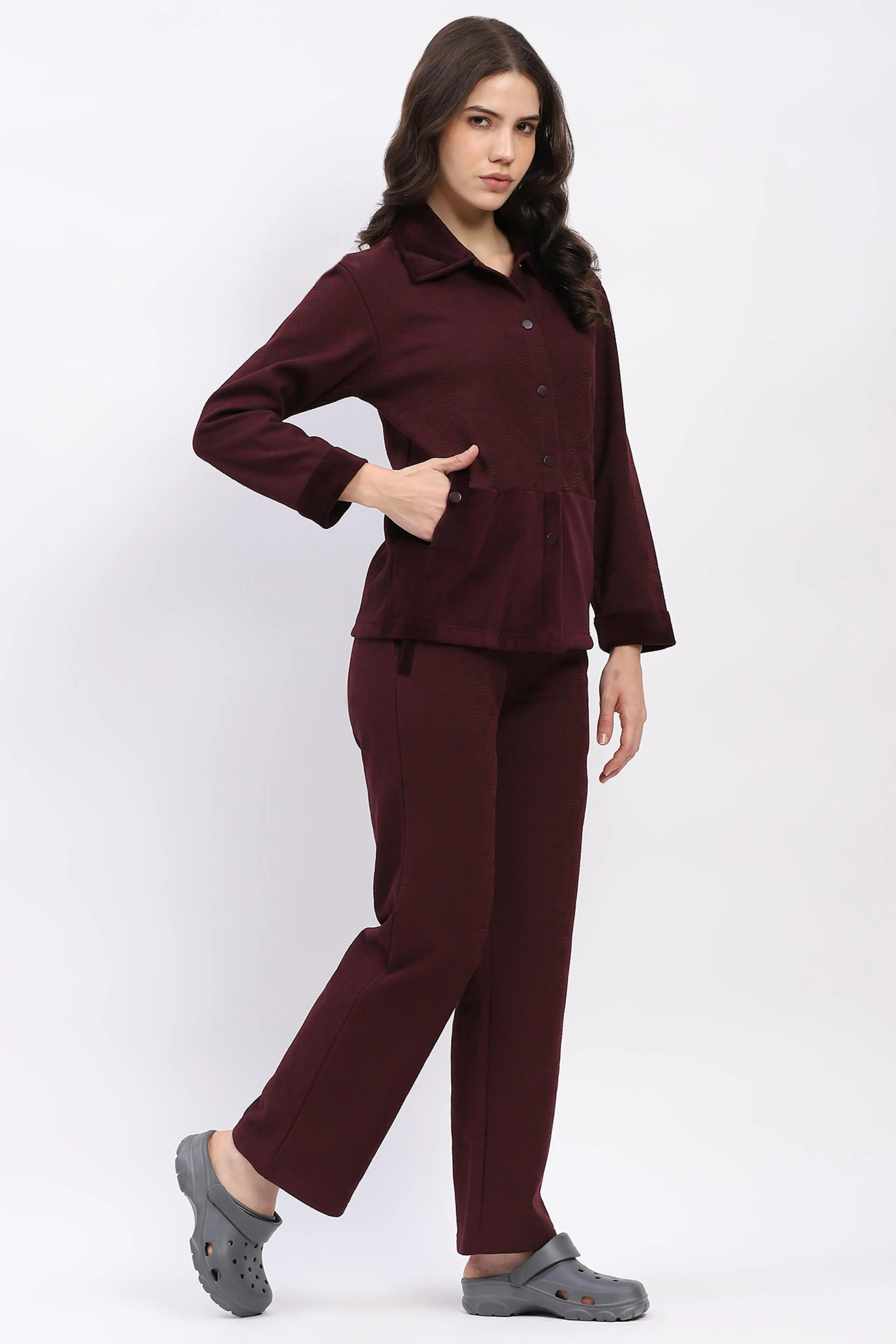 Shacket-Style Winter Night Suit - Image 3