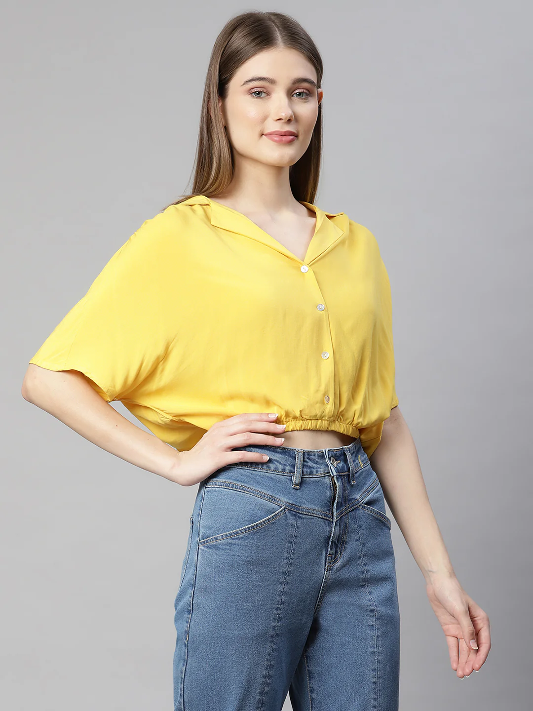 Women Short Sleeve Blouson Tops - Image 18