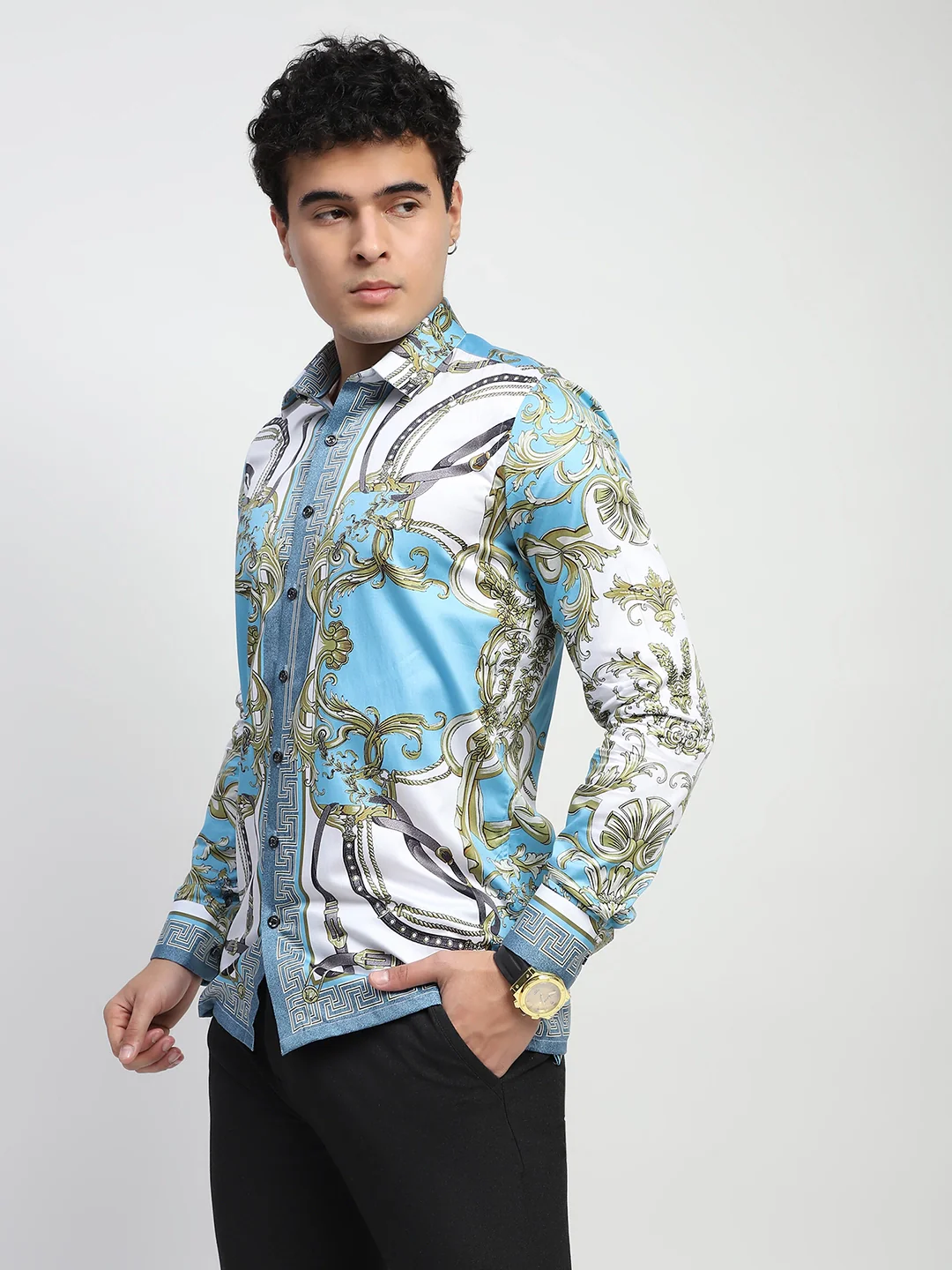 Abstract Print Cotton Regular Fit Shirt - Image 12