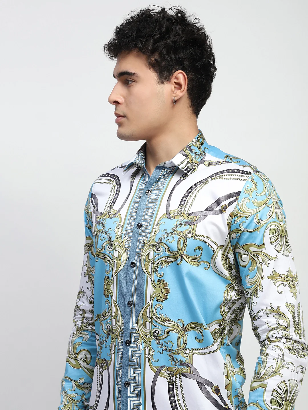 Abstract Print Cotton Regular Fit Shirt - Image 14