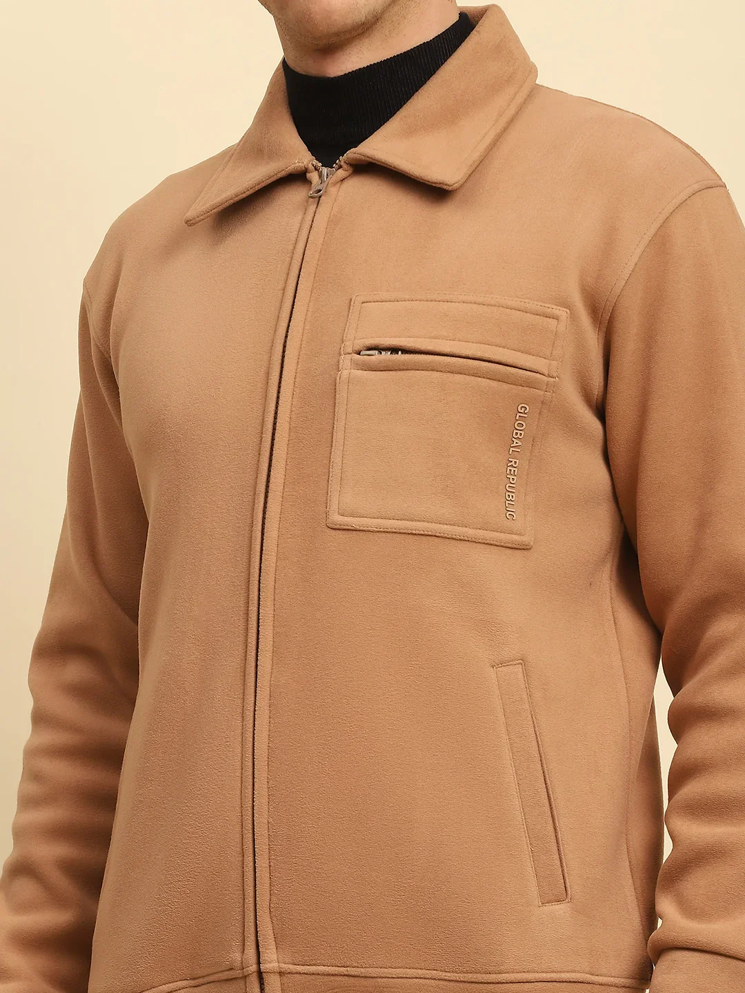 Tan Solid Jacket - Image 11