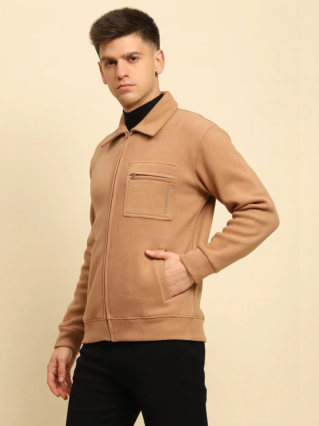 Tan Solid Jacket - Image 9