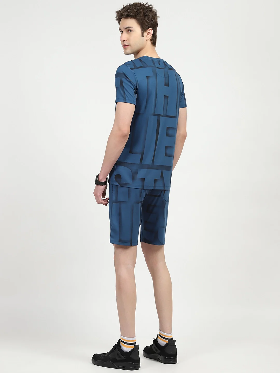 Blue Typography Viscose Set - Image 11