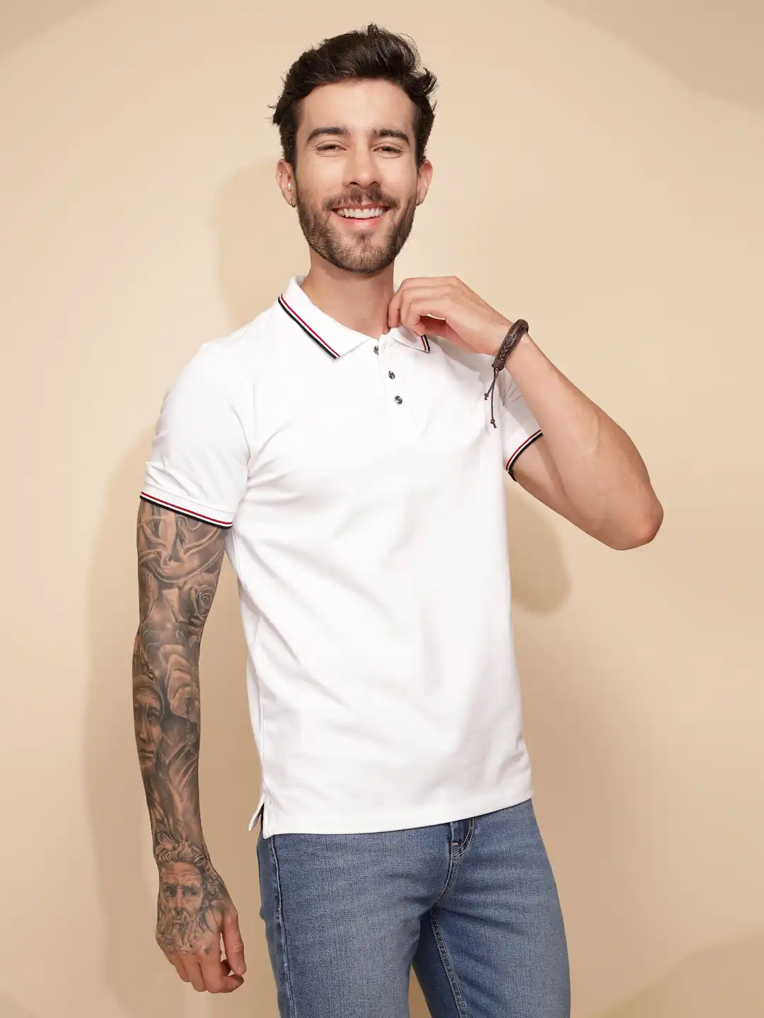 White Cotton Blend T-Shirt - Image 9
