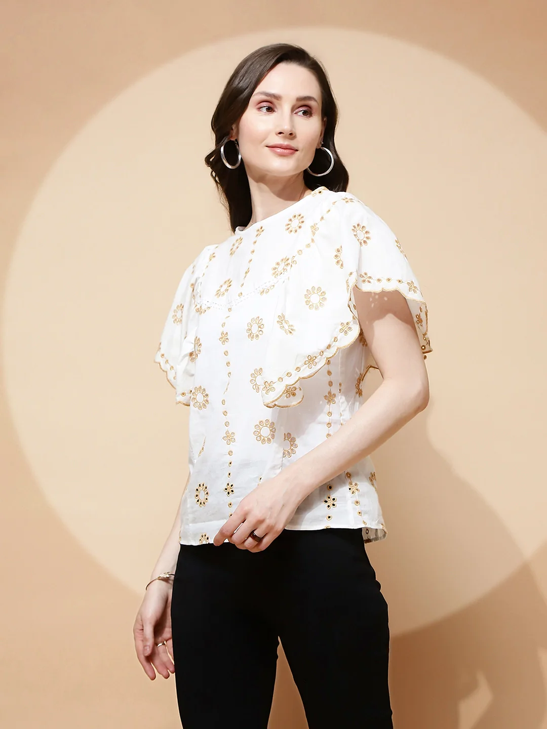 Floral Schiffli Cotton Top - Image 10