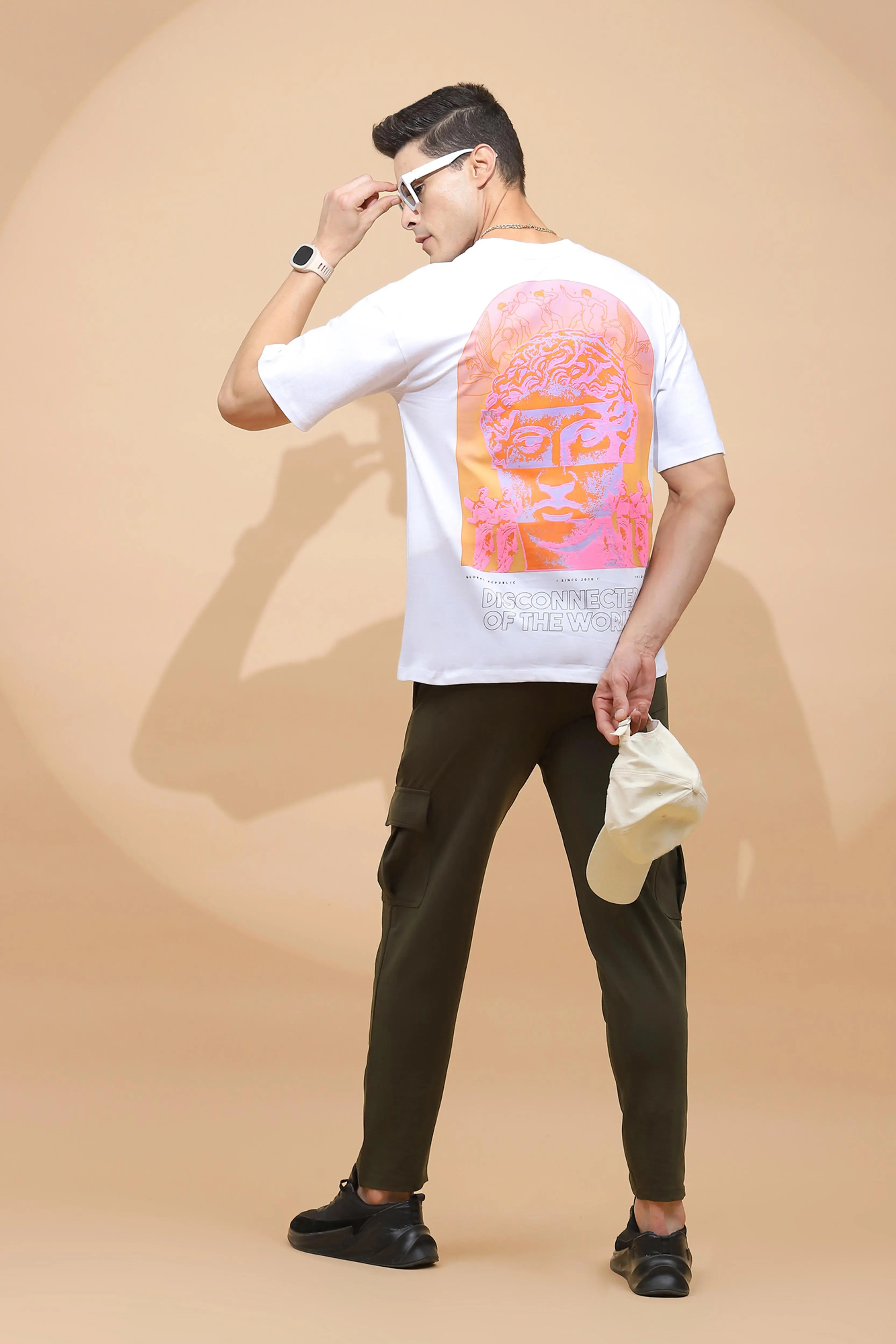 Cotton Regular Fit White T-Shirt - Image 6
