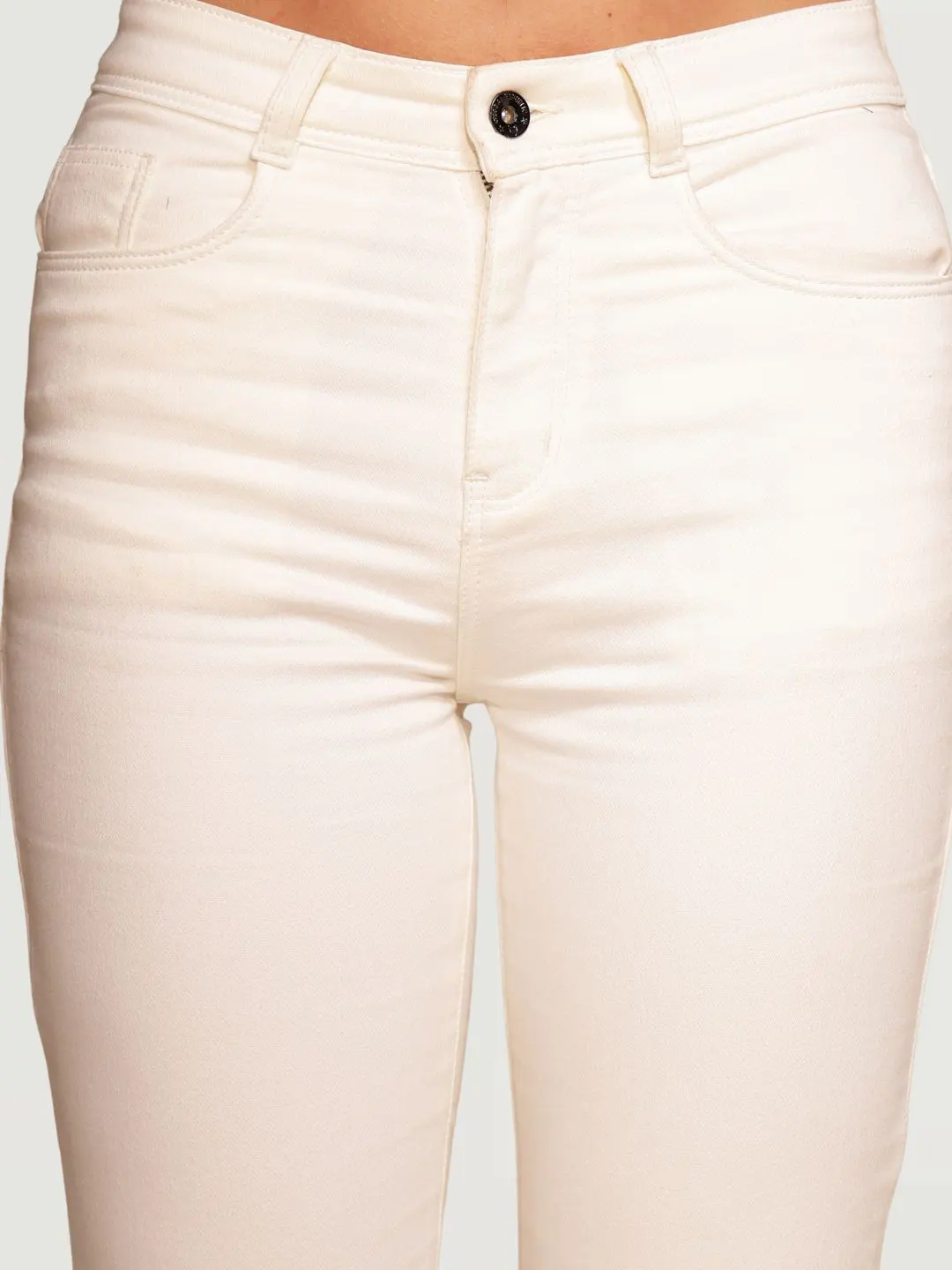 White High Rise Slim Fit Jeans - Image 11