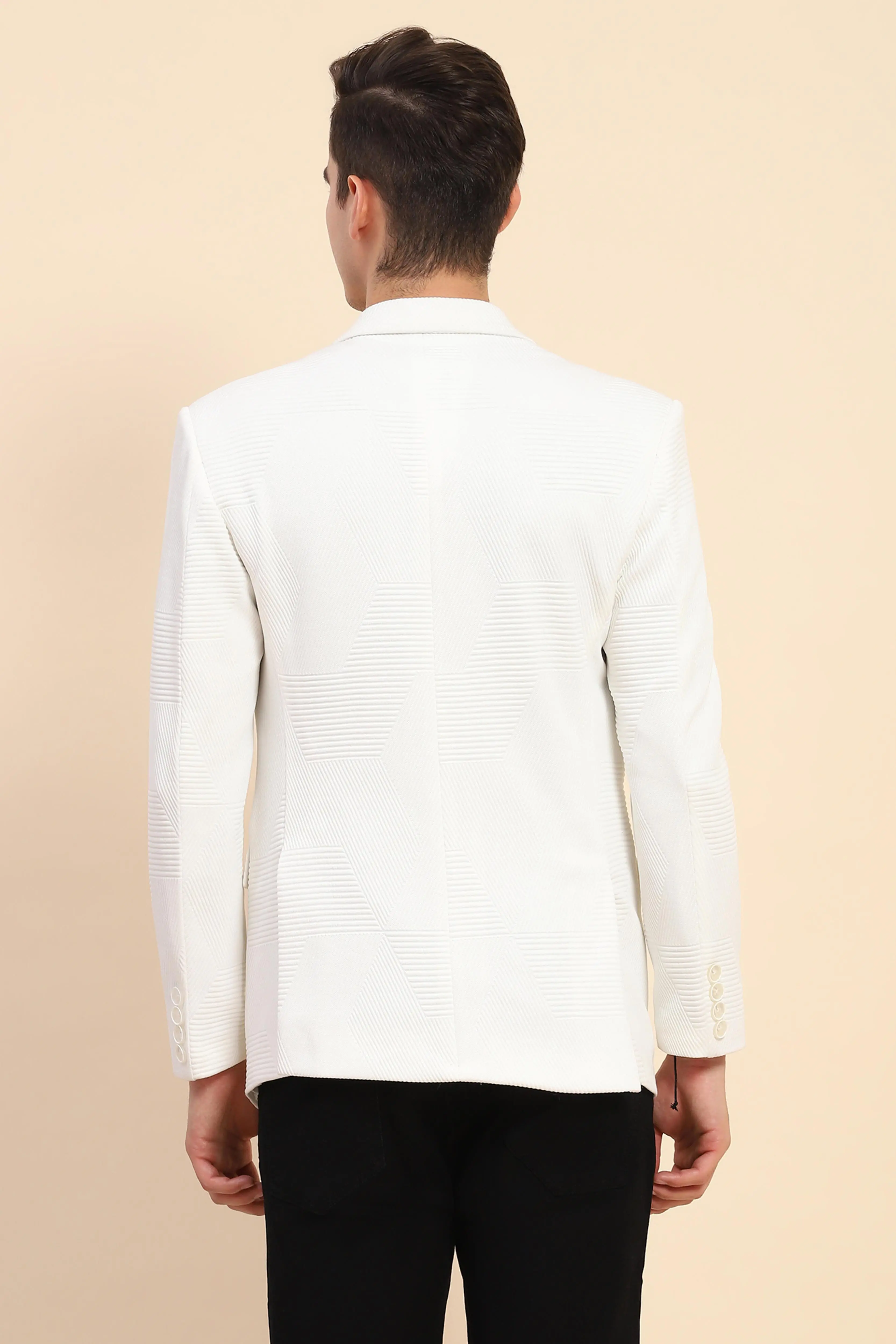 White Textured Coat - Image 4
