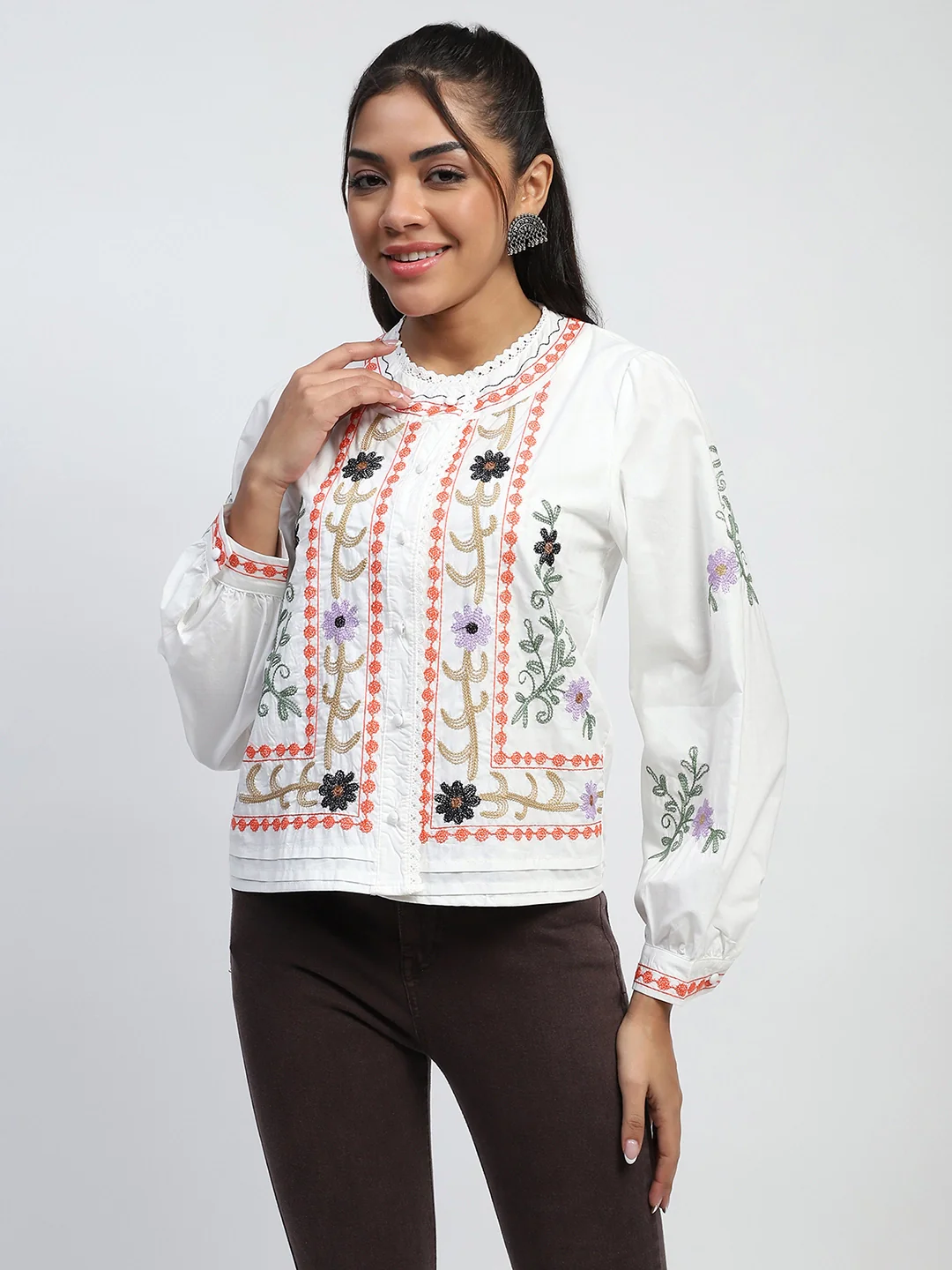Embroidered Cotton Shirt - Image 9