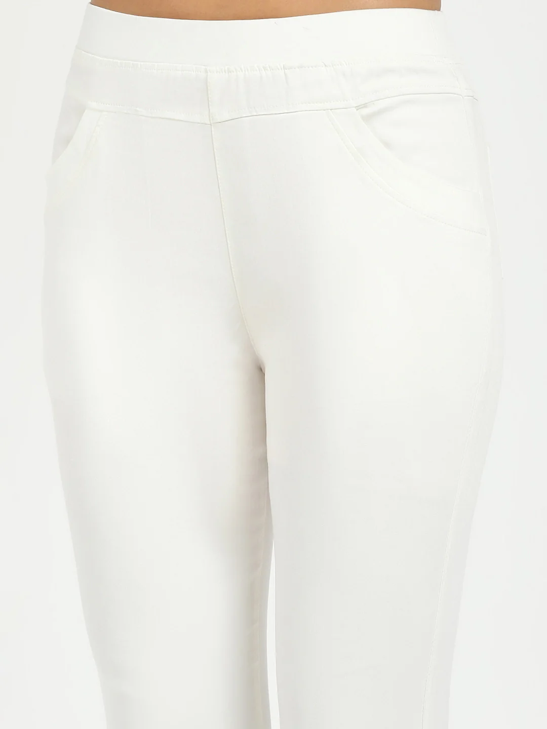 White Ultra Stretchable Jegging - Image 11