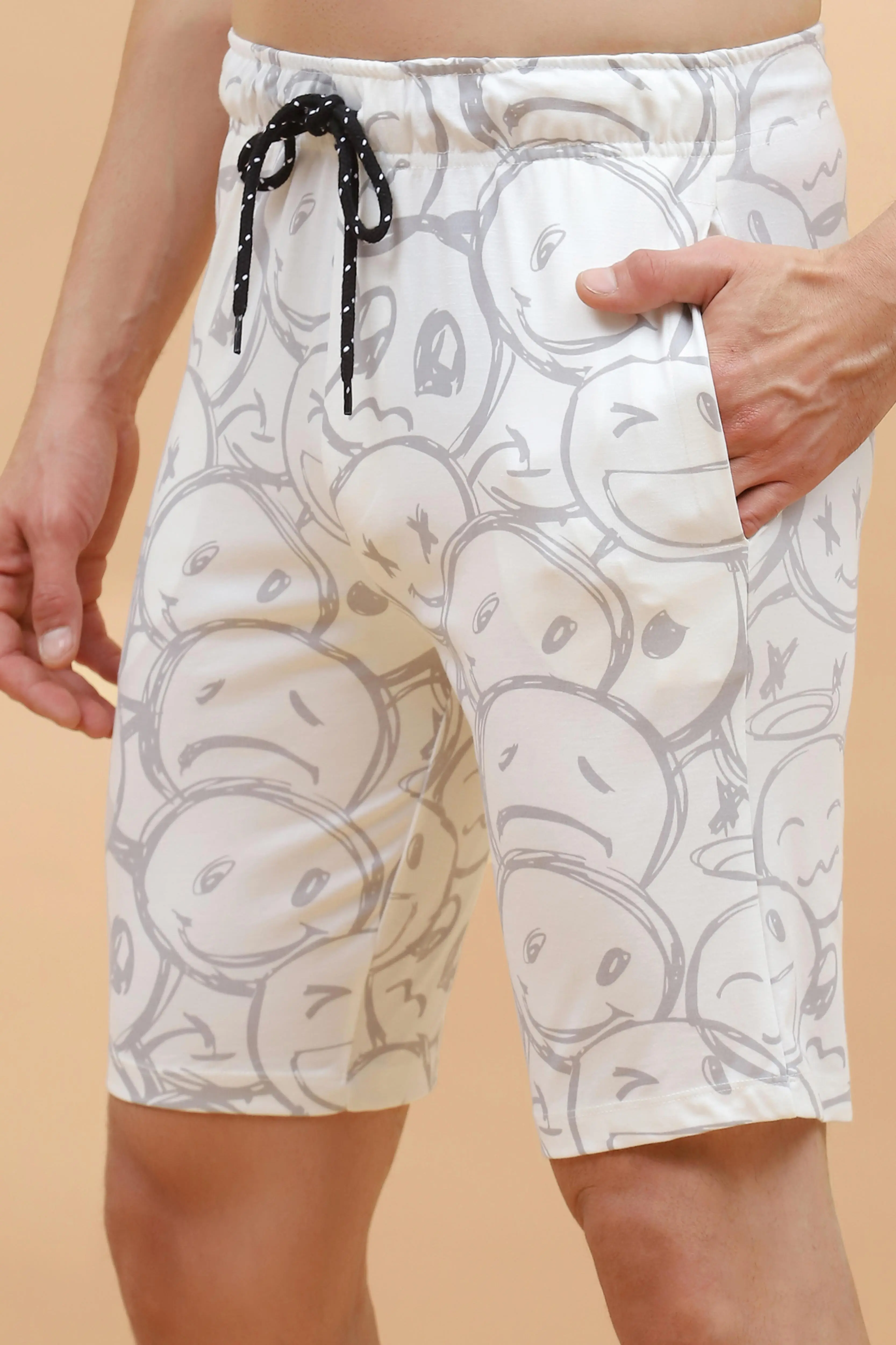 White Viscose Blend Shorts Set - Image 6