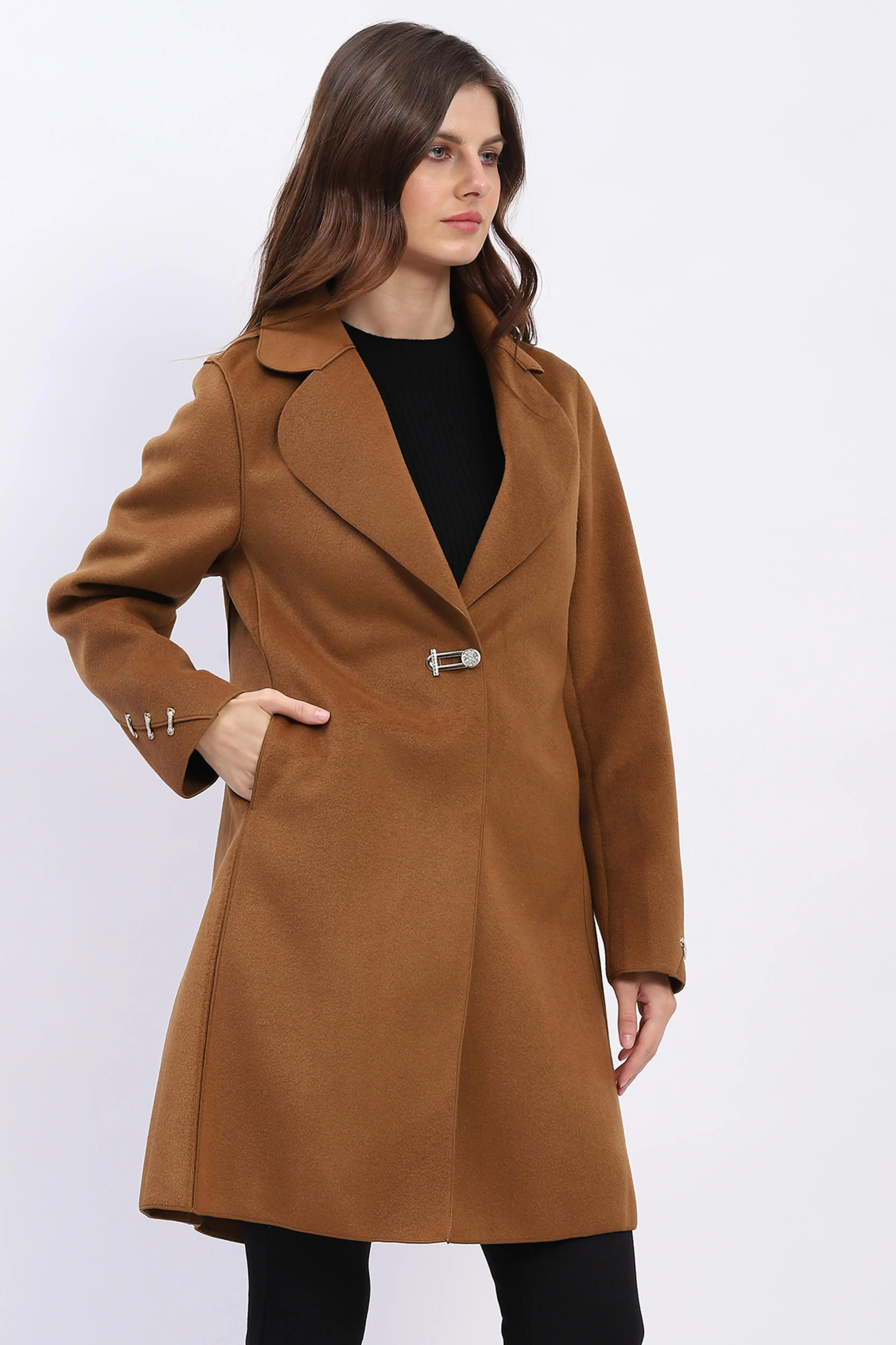 Winter Luxe Tan Coat - Image 2