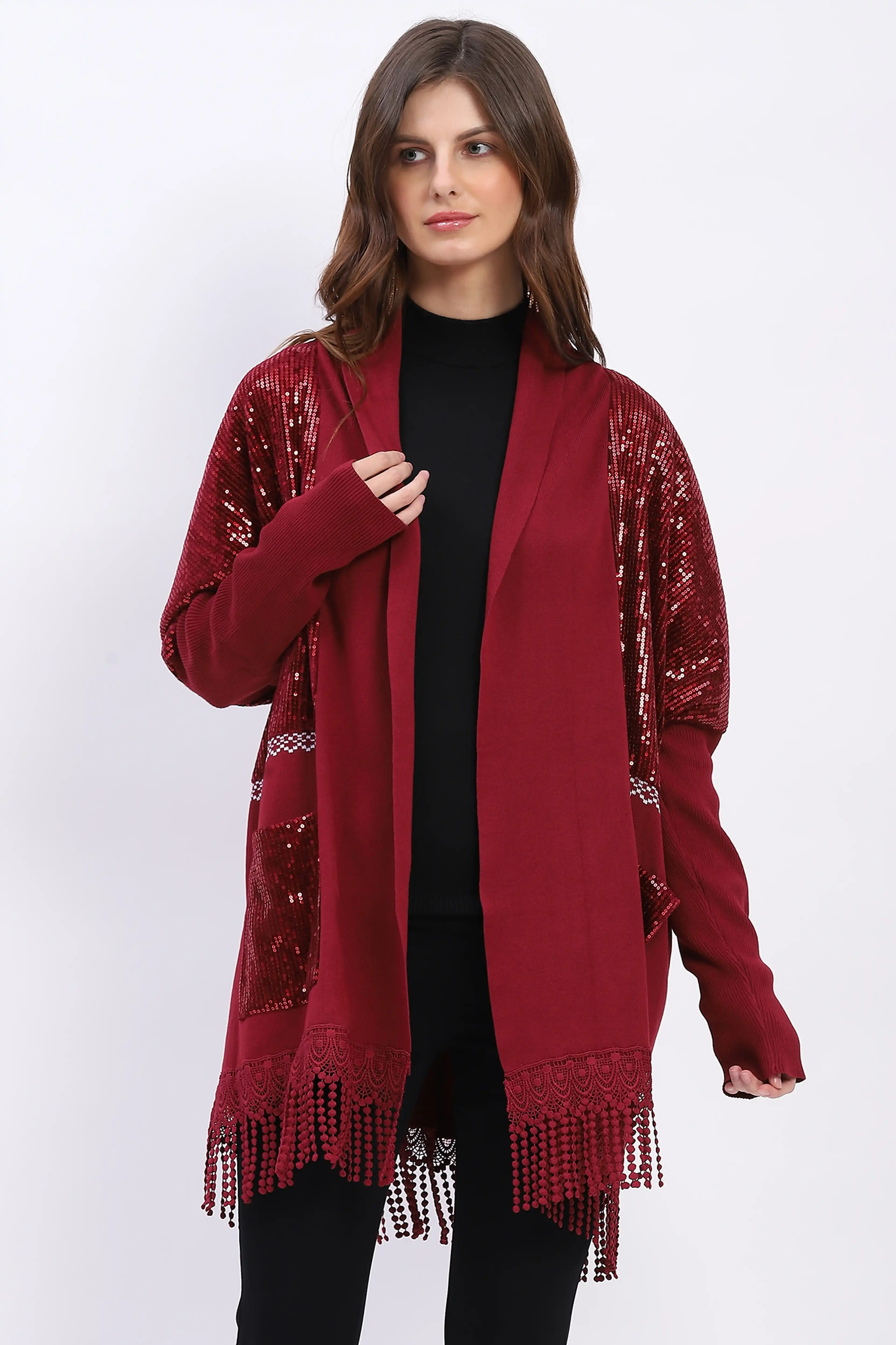 Winter Sequined Party Shrug - Image 2