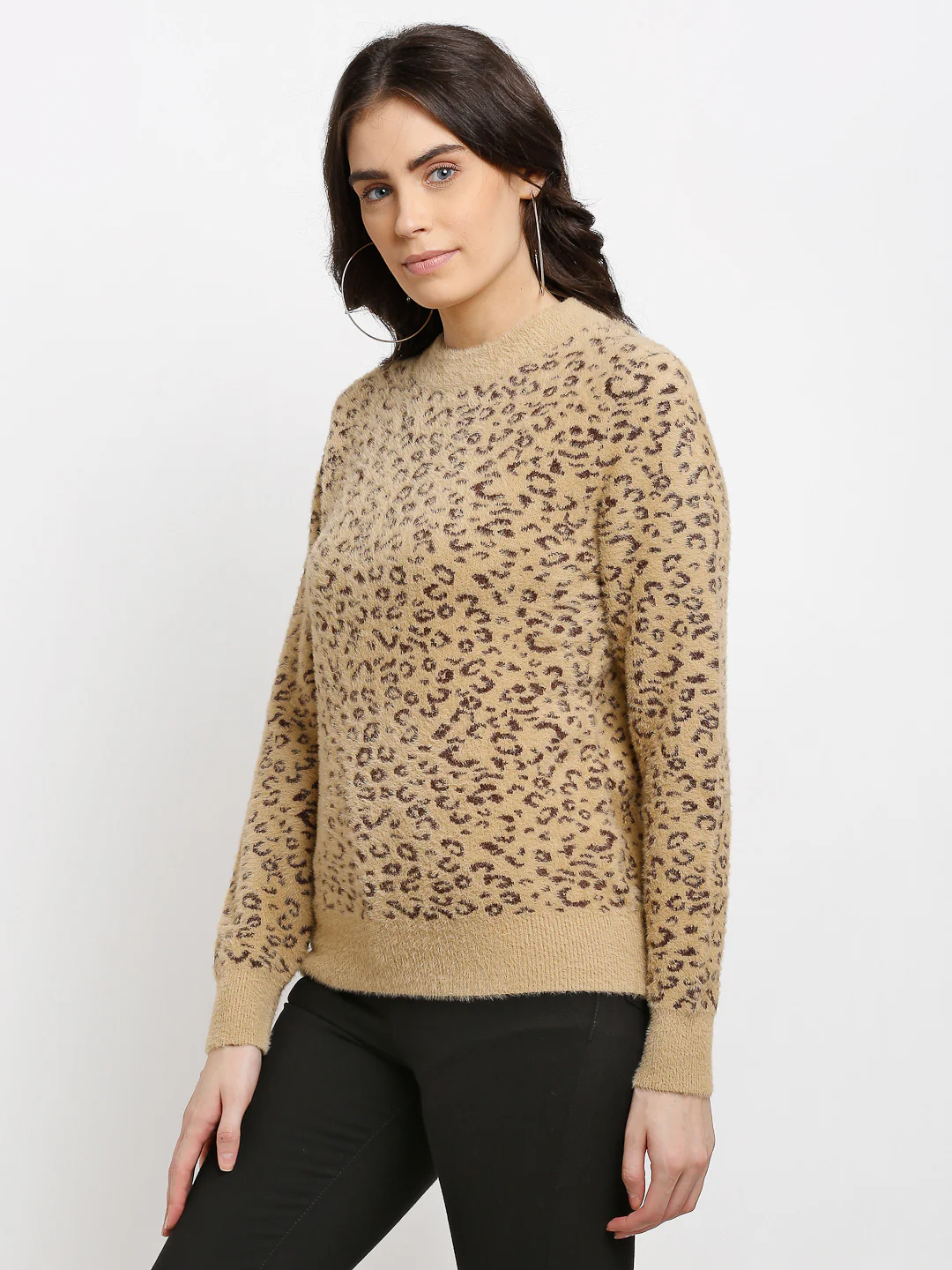 Beige Leopard Print Pullover - Image 2