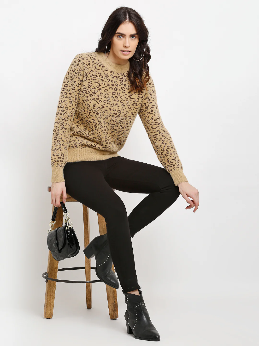 Beige Leopard Print Pullover - Image 4