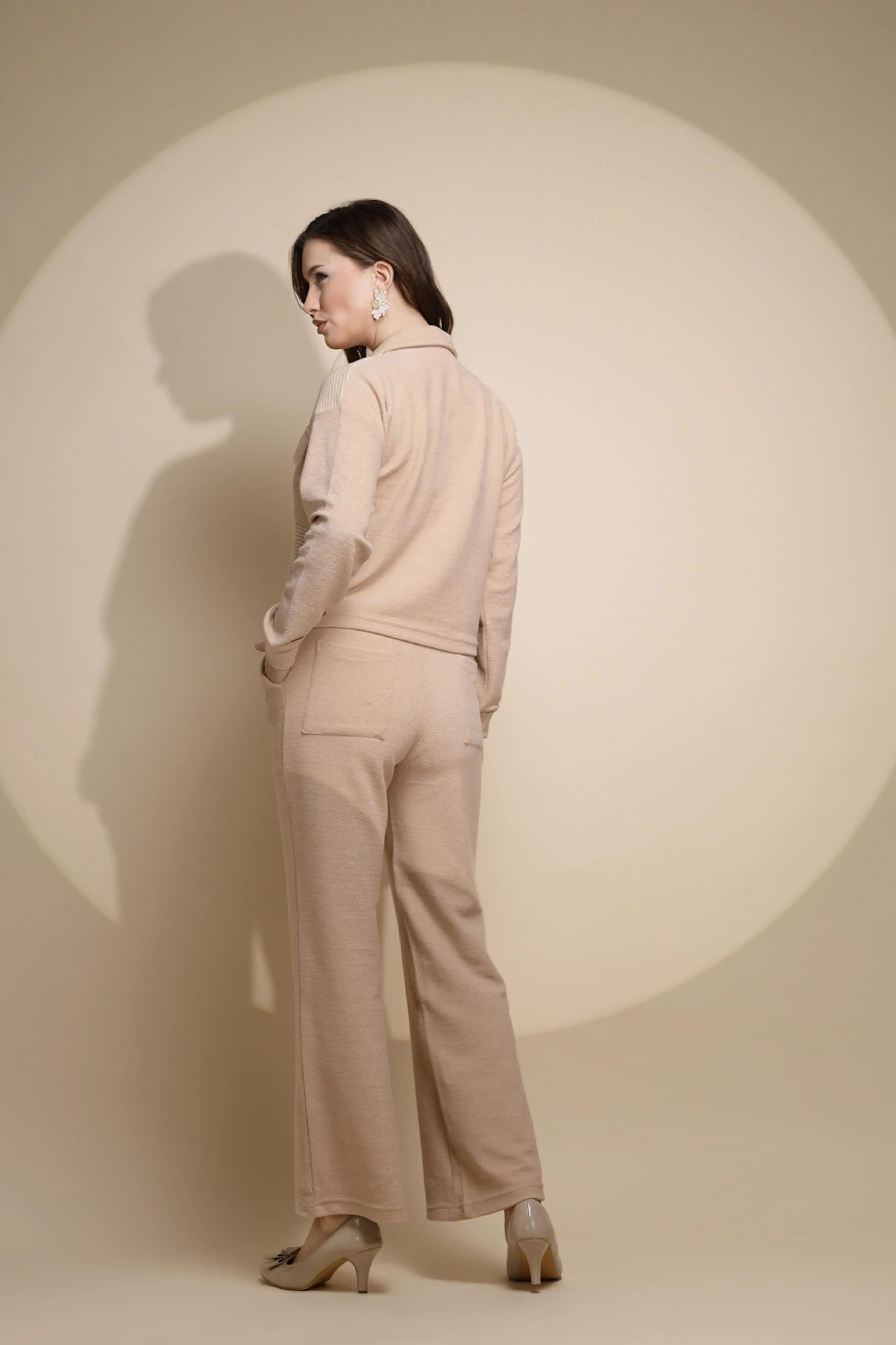 Beige Striped Co-ord Set - Image 3